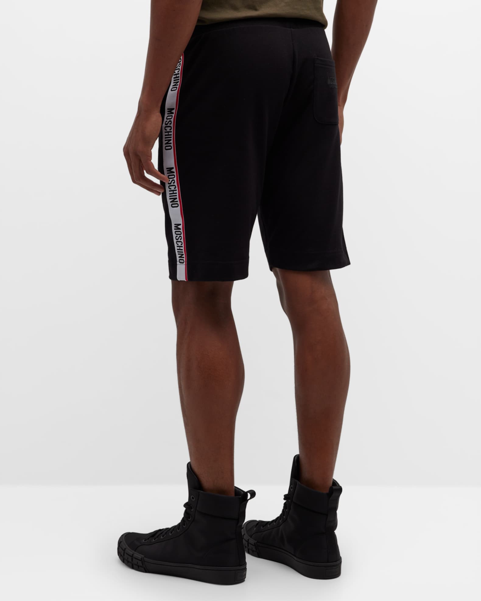 Moschino Men's Athletic Shorts with Side Taping | Neiman Marcus
