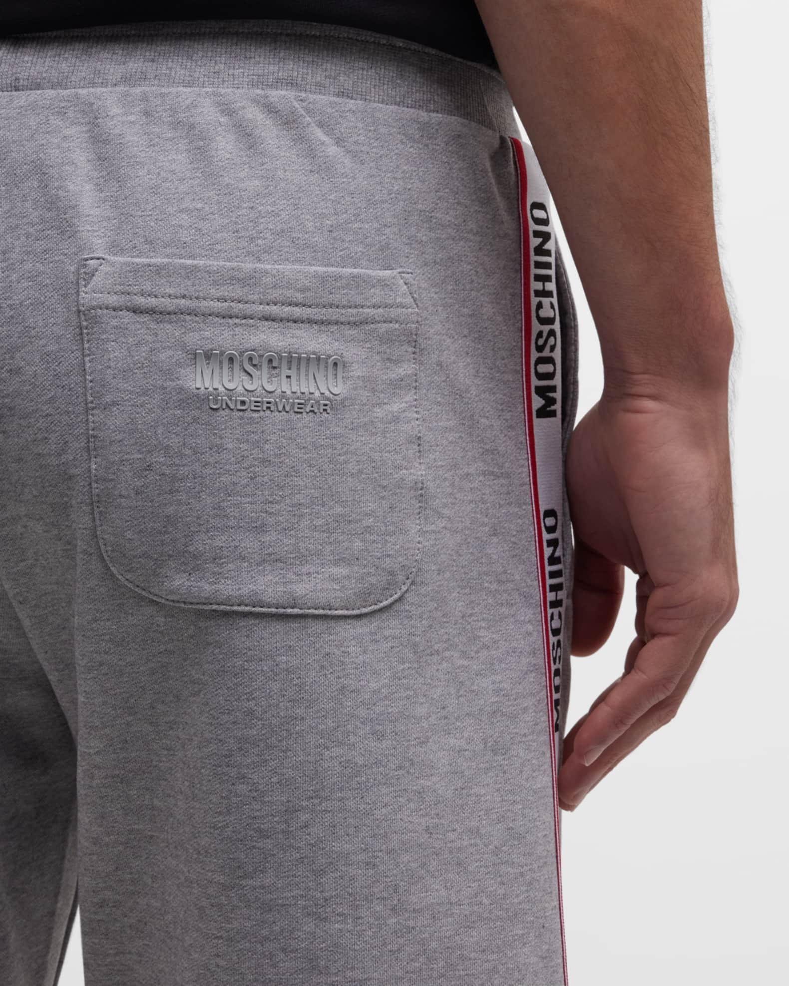 Moschino Men's Sweat Shorts with Side Taping | Neiman Marcus