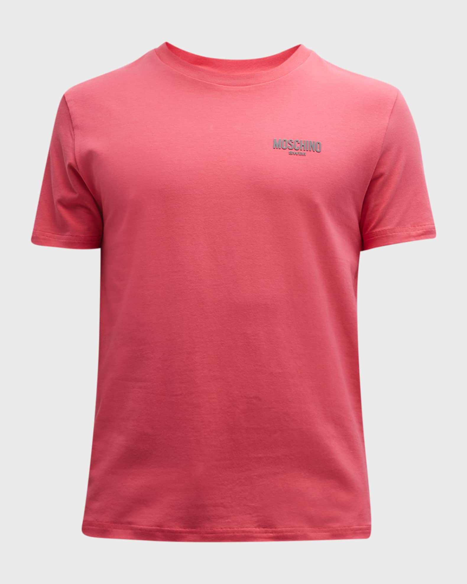 Mens red moschino t shirt discount