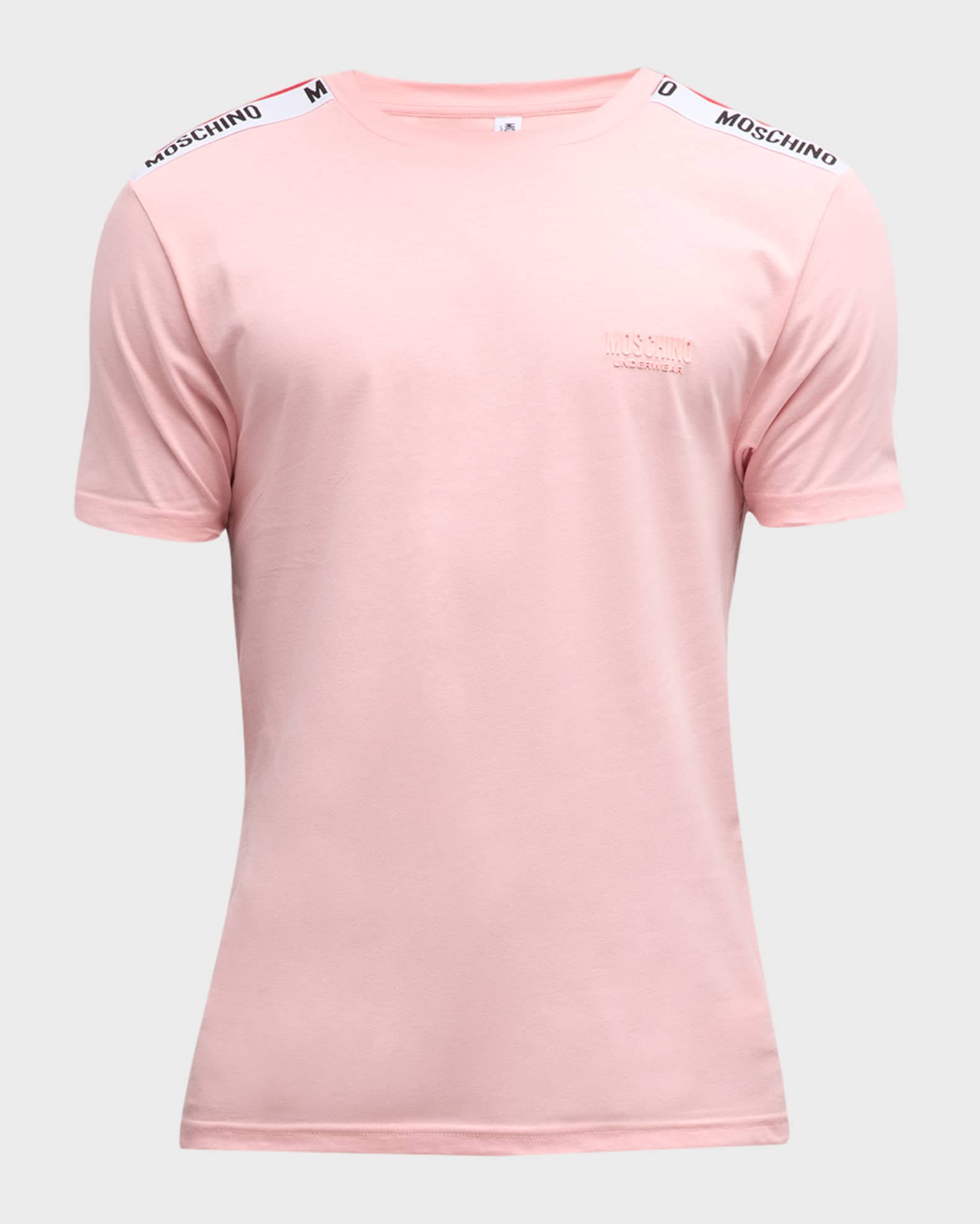 Moschino Men's T-Shirt with Shoulder Taping | Neiman Marcus