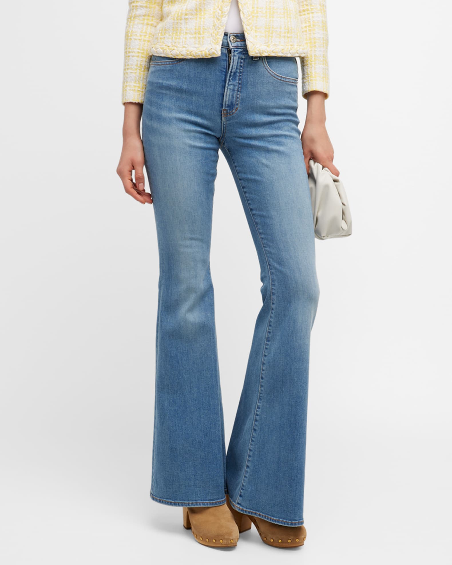 Veronica Beard Sheridan Bell Bottom Jeans | Neiman Marcus