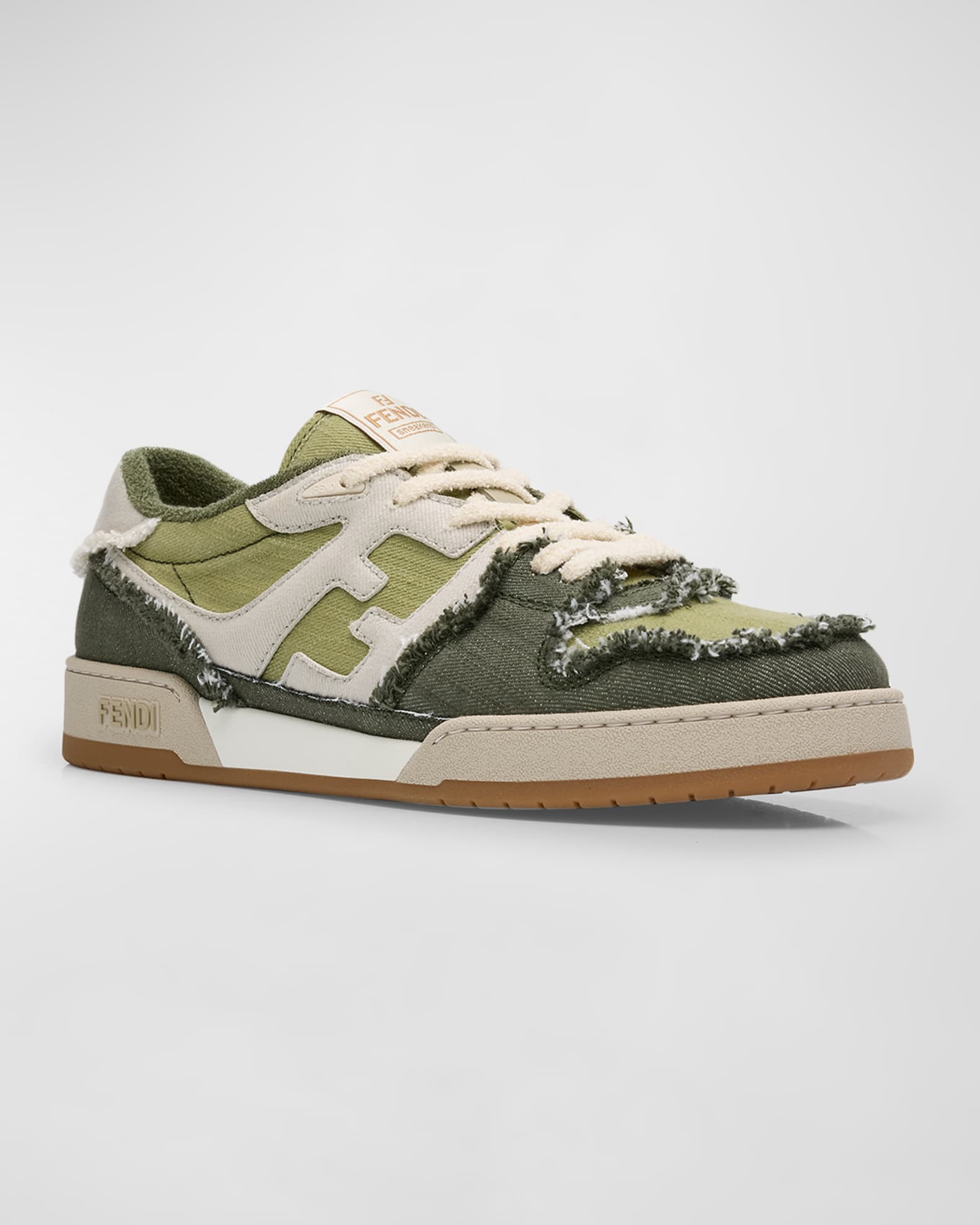 Men s Match Mixed Denim Low Top Sneakers