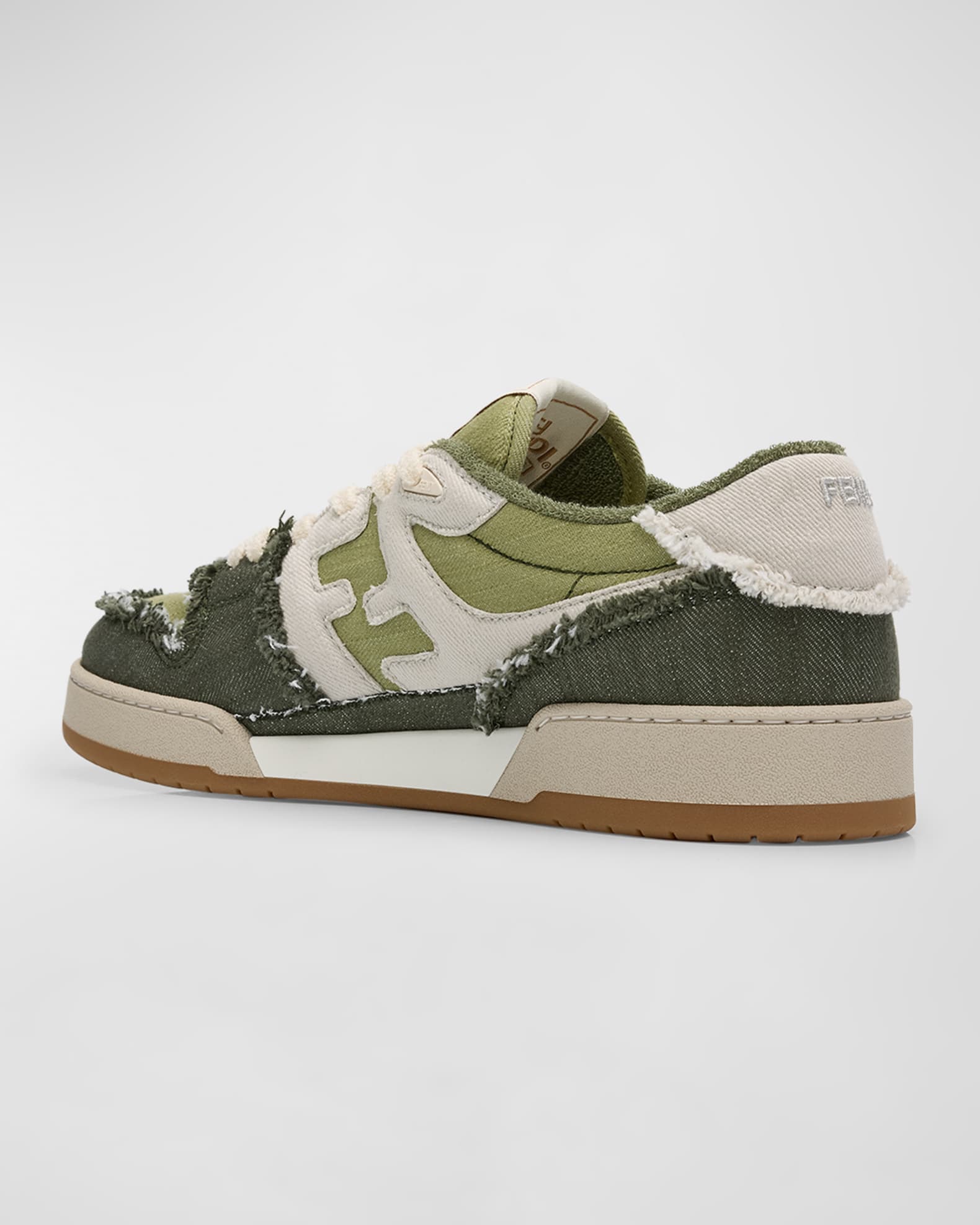 Men s Match Mixed Denim Low Top Sneakers