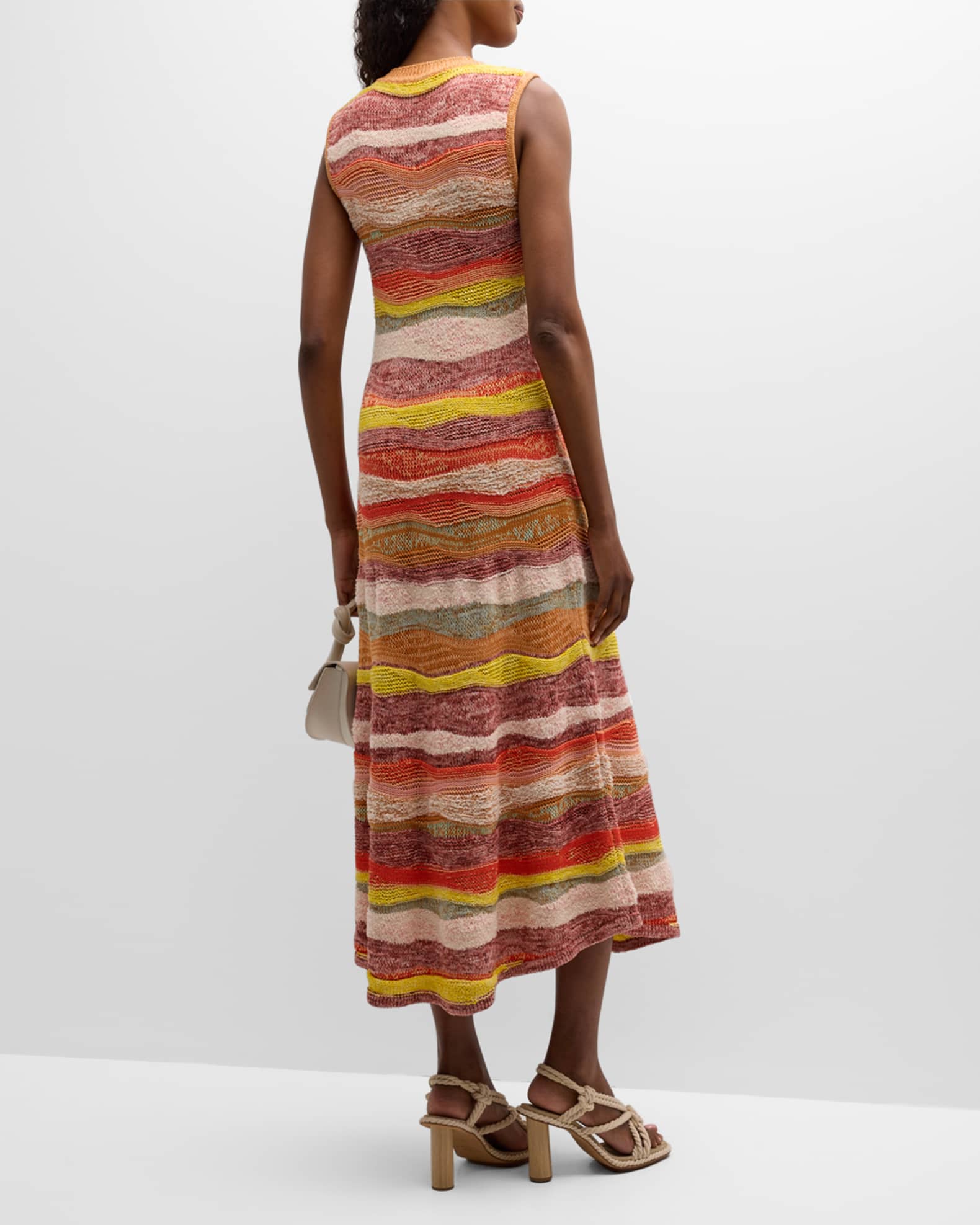 Ulla Johnson Gaia Wavy-Stripes A-Line Maxi Dress | Neiman Marcus