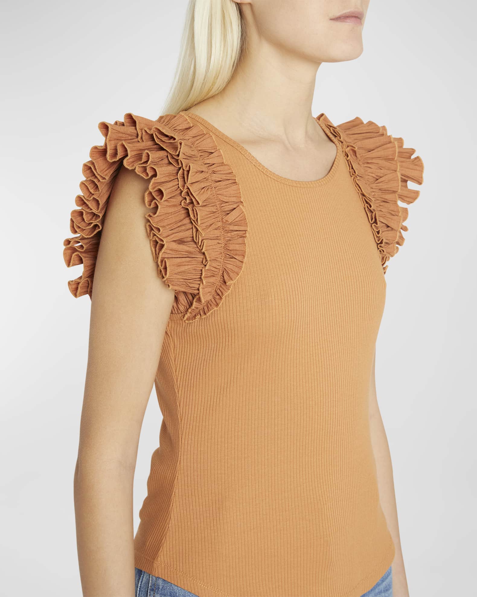 Vivo Ruwa Pleated Shoulder Top - Black