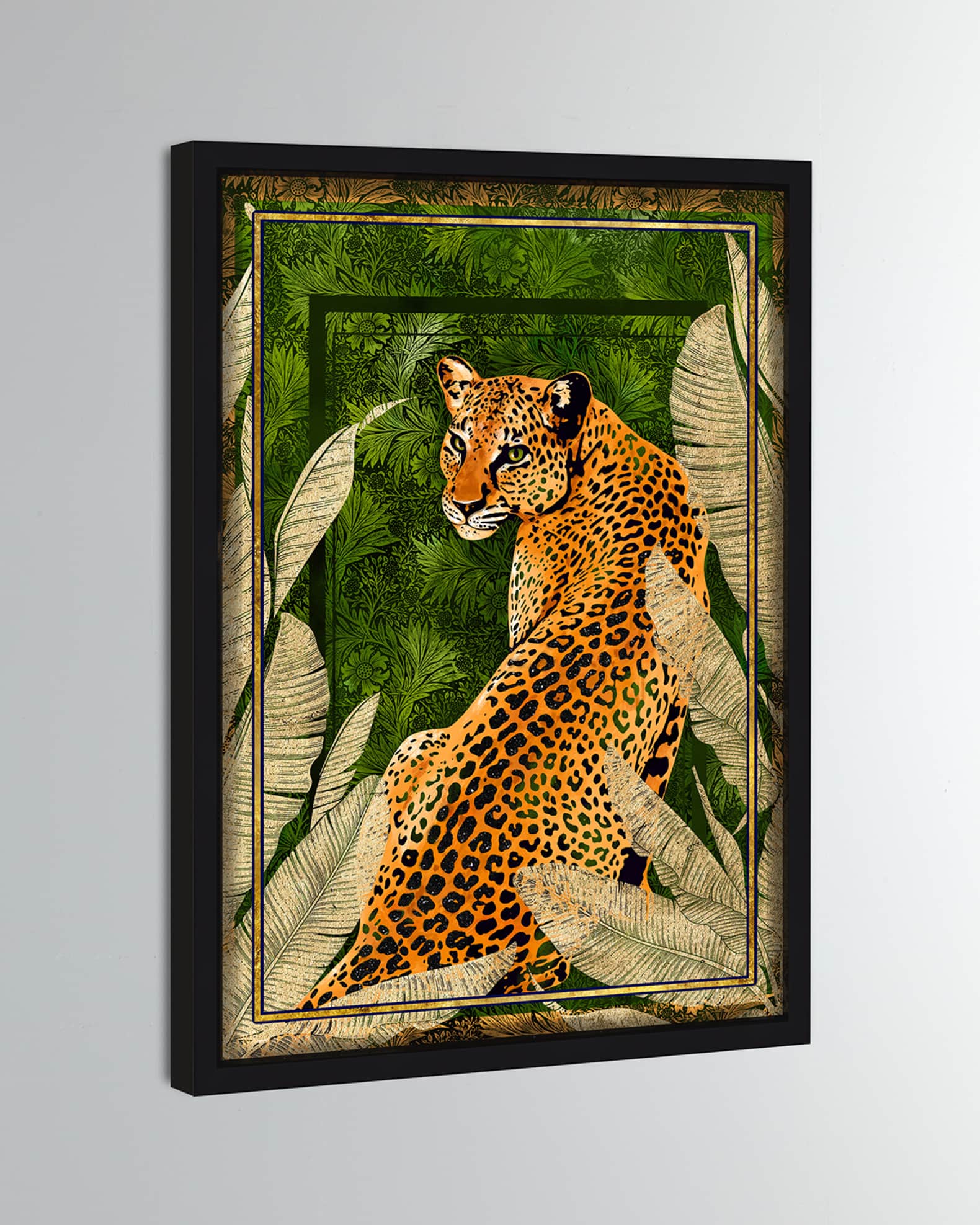 Emerald Jungle Cat Giclee Art Print 1