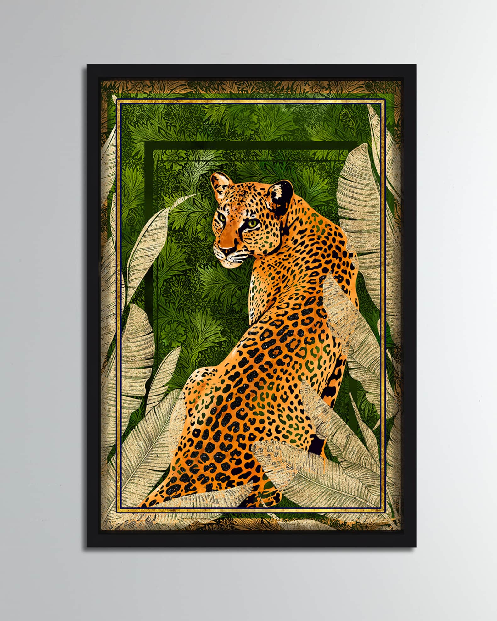 Emerald Jungle Cat Giclee Art Print 0
