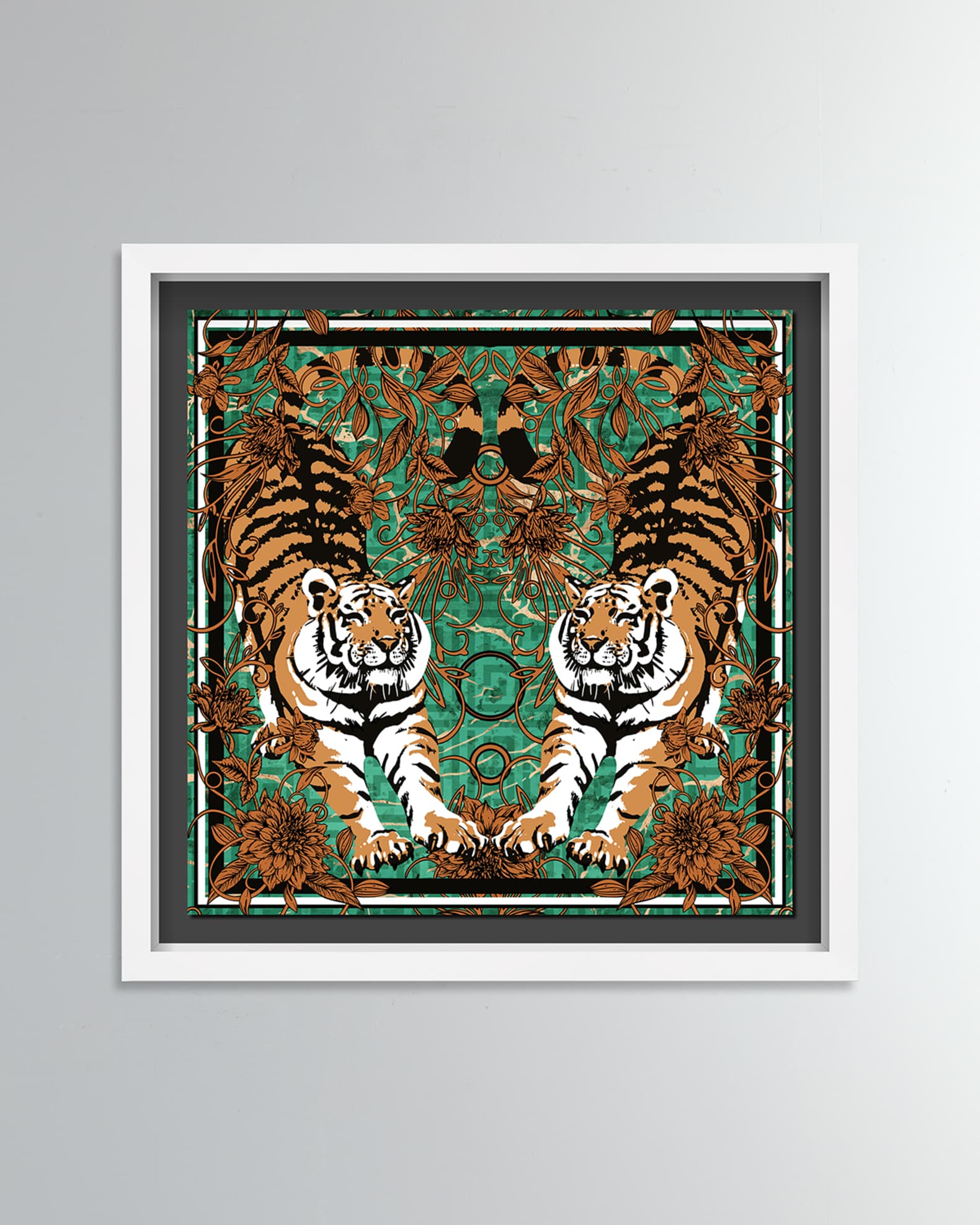 Emerald Tiger Pair Giclee Art Print 0