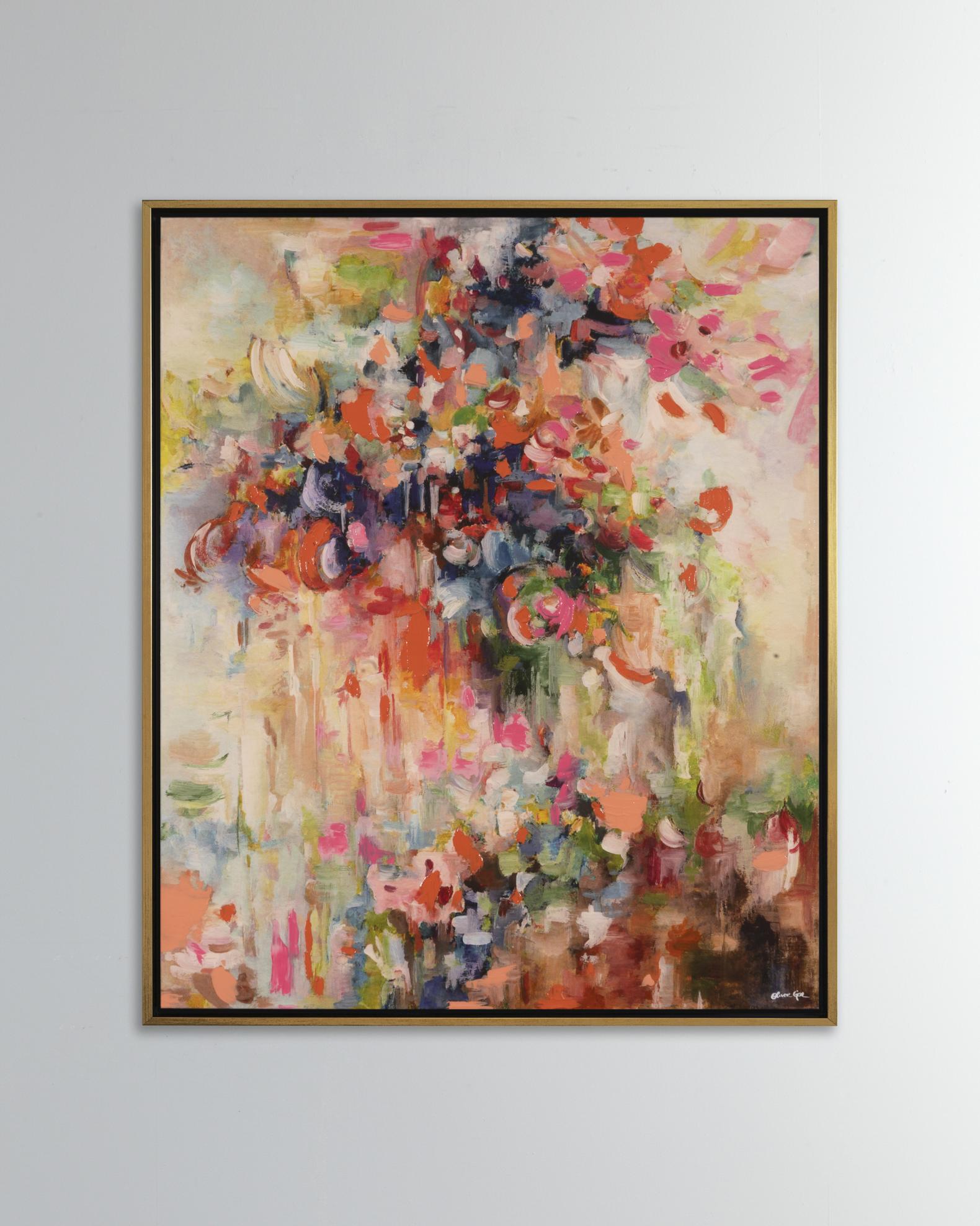 Tela Decorativa Oliver Gal 100x80cm - Arte Astratta Grigio E Oro Per Pareti - Foto 4