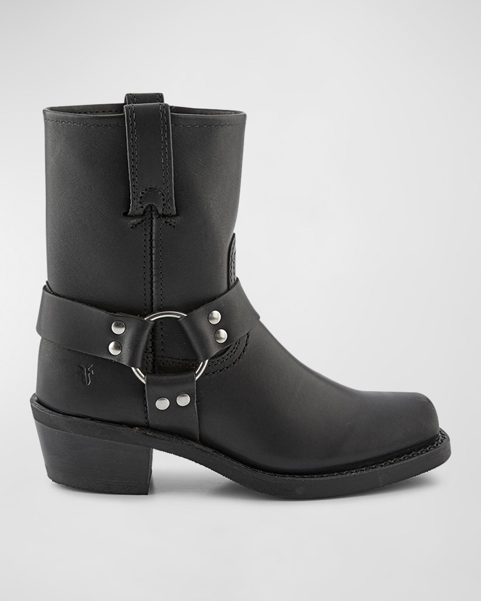 FRYE エンジニアブーツ ブラック ショート US Frye Leather Short Harness Moto Boots | Neiman Marcus