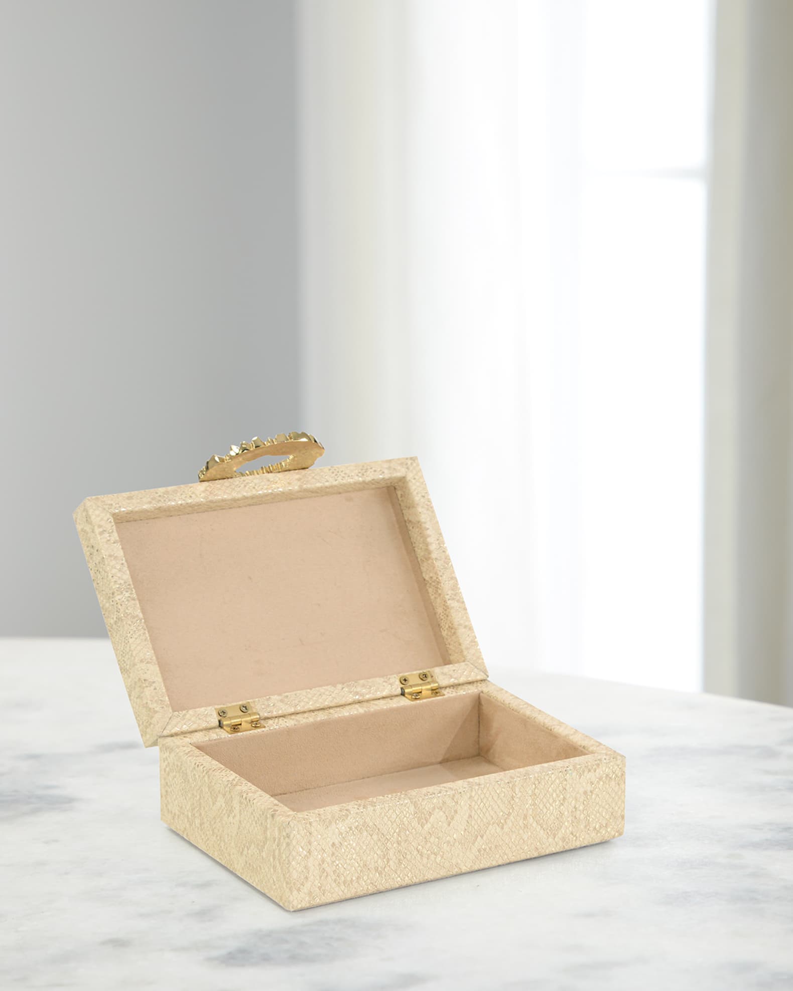 Dazzle Vegan Snakeskin Box - Small 1