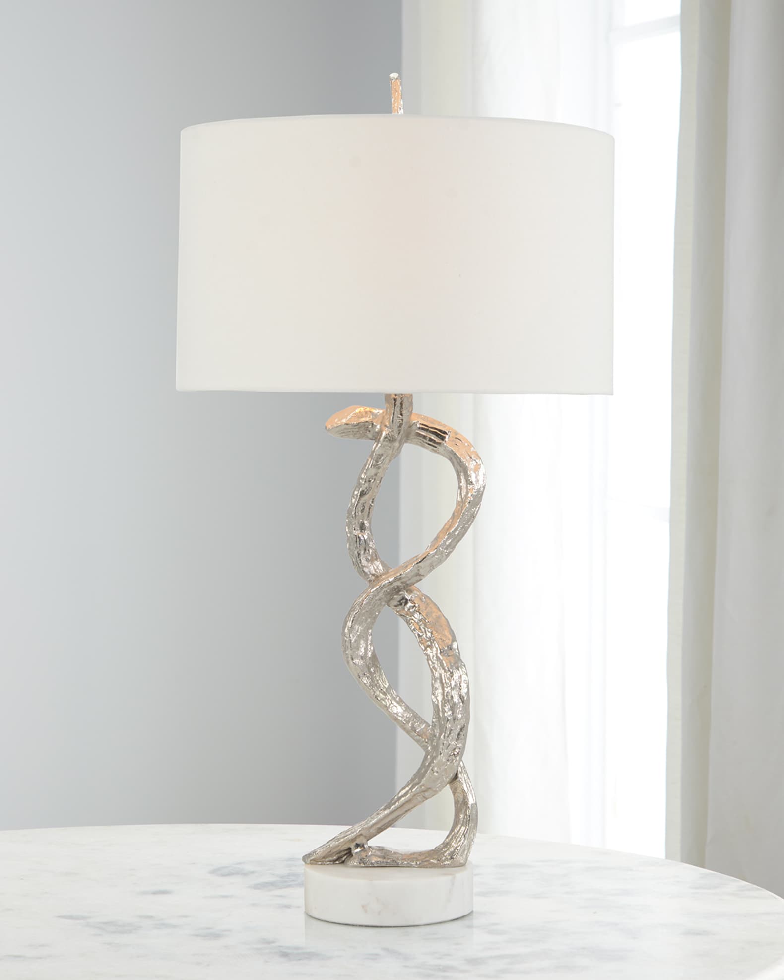 JohnRichard Collection Windswept Silver Table Lamp Neiman Marcus