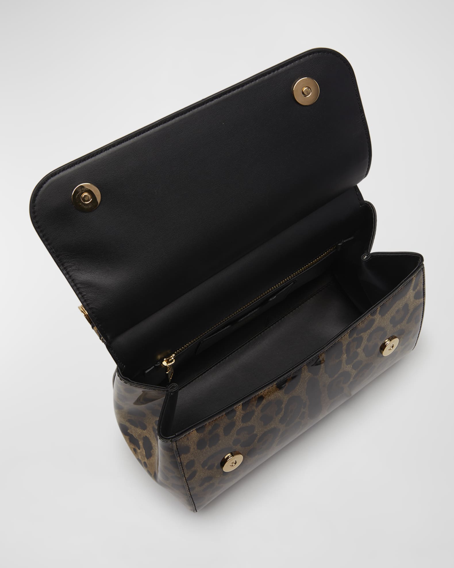 Dolce & Gabbana Leopard Print Coated Canvas 'Sicily' Top Handle Bag w/ –  Mine & Yours
