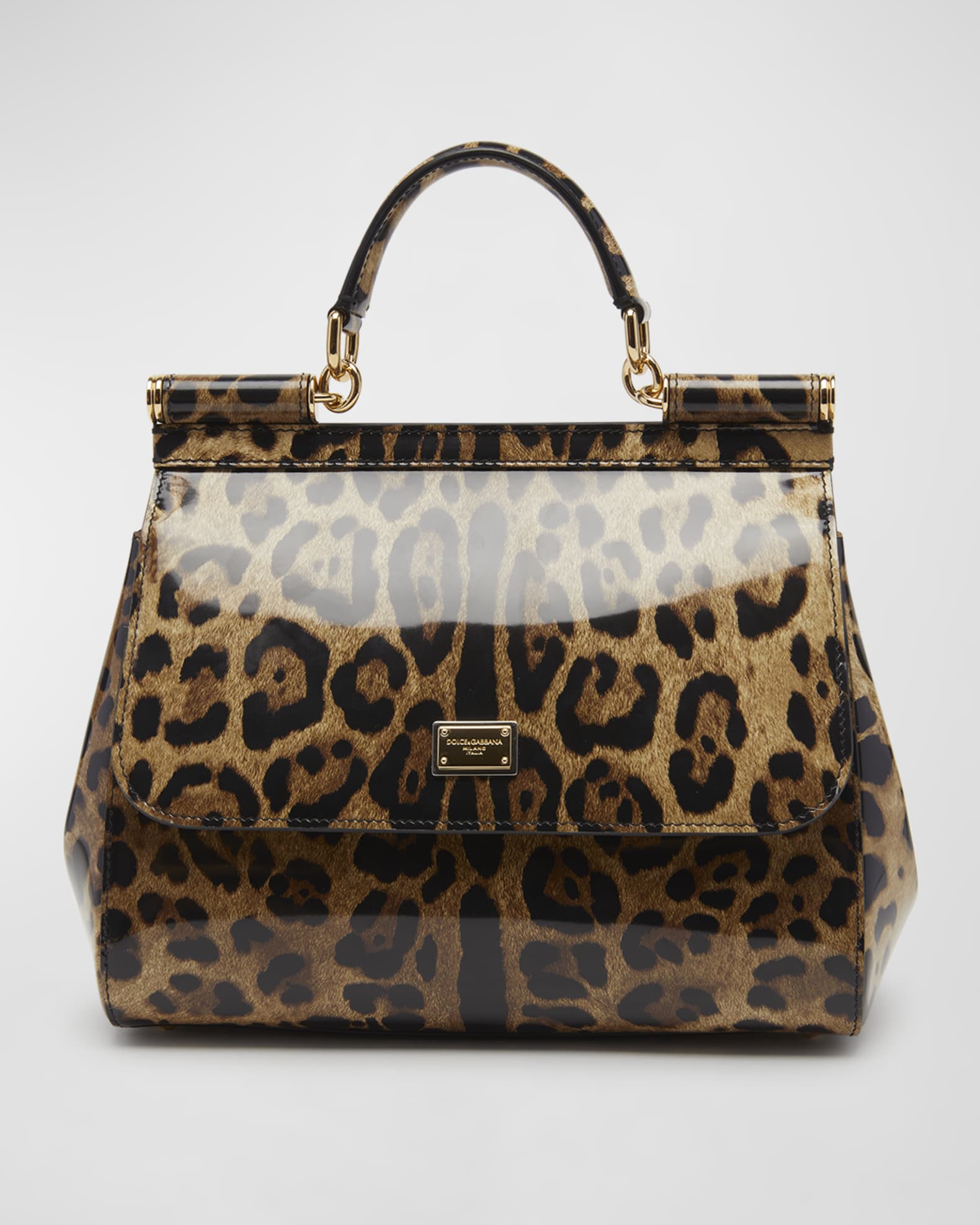 Dolce & Gabbana Kim Sicily Leopard Print Handbag