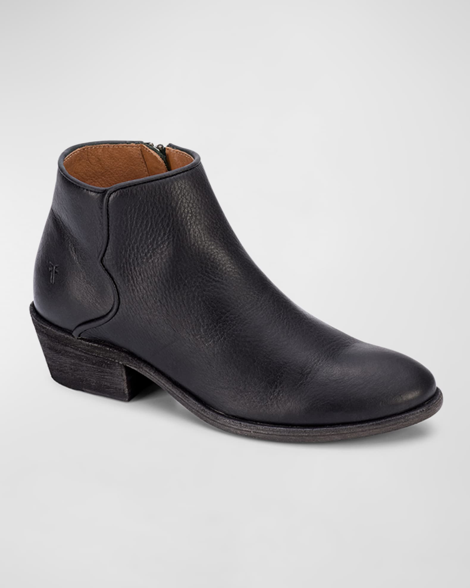 frye carson piping leather booties