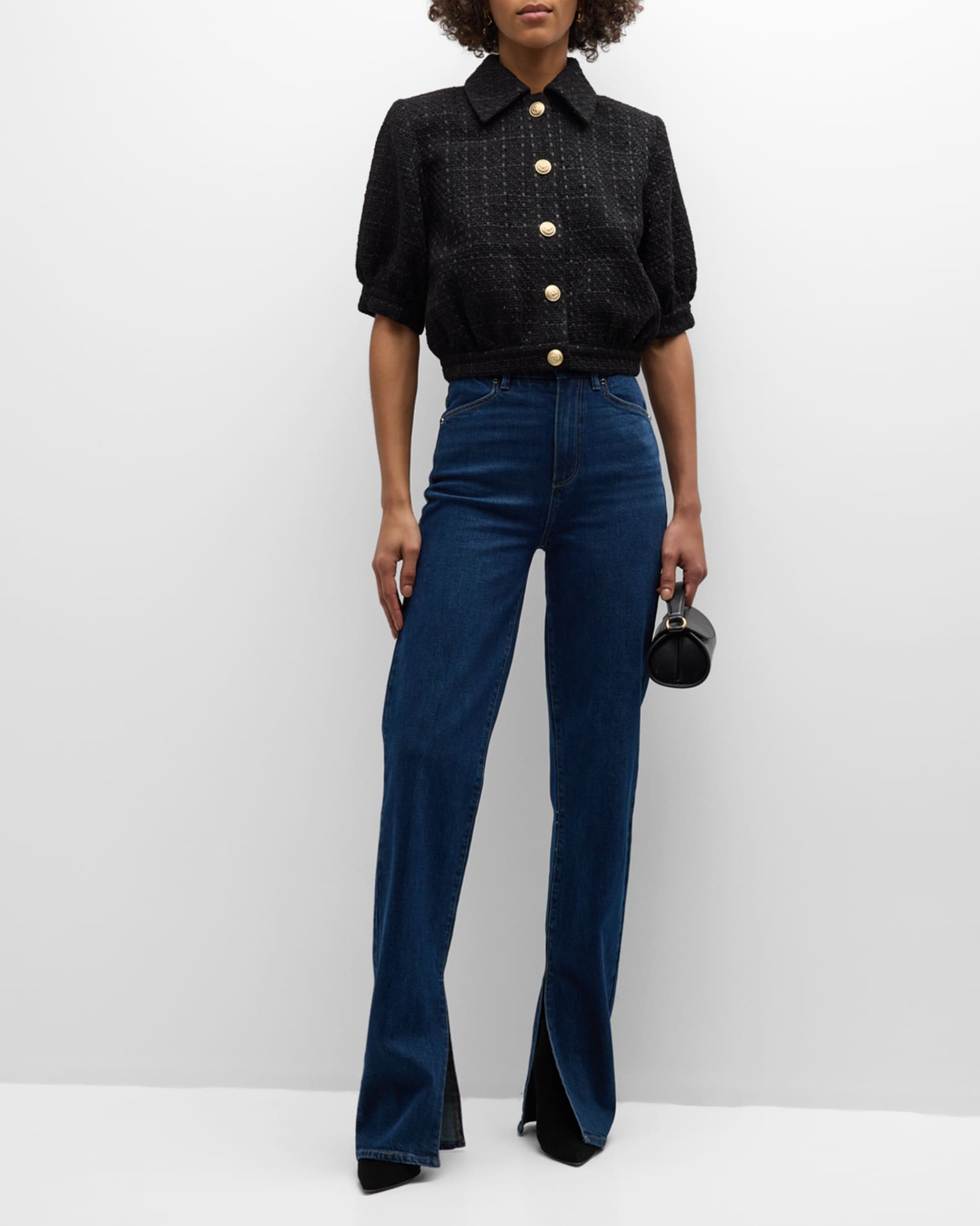 L agence Cove Crop Jacket Black