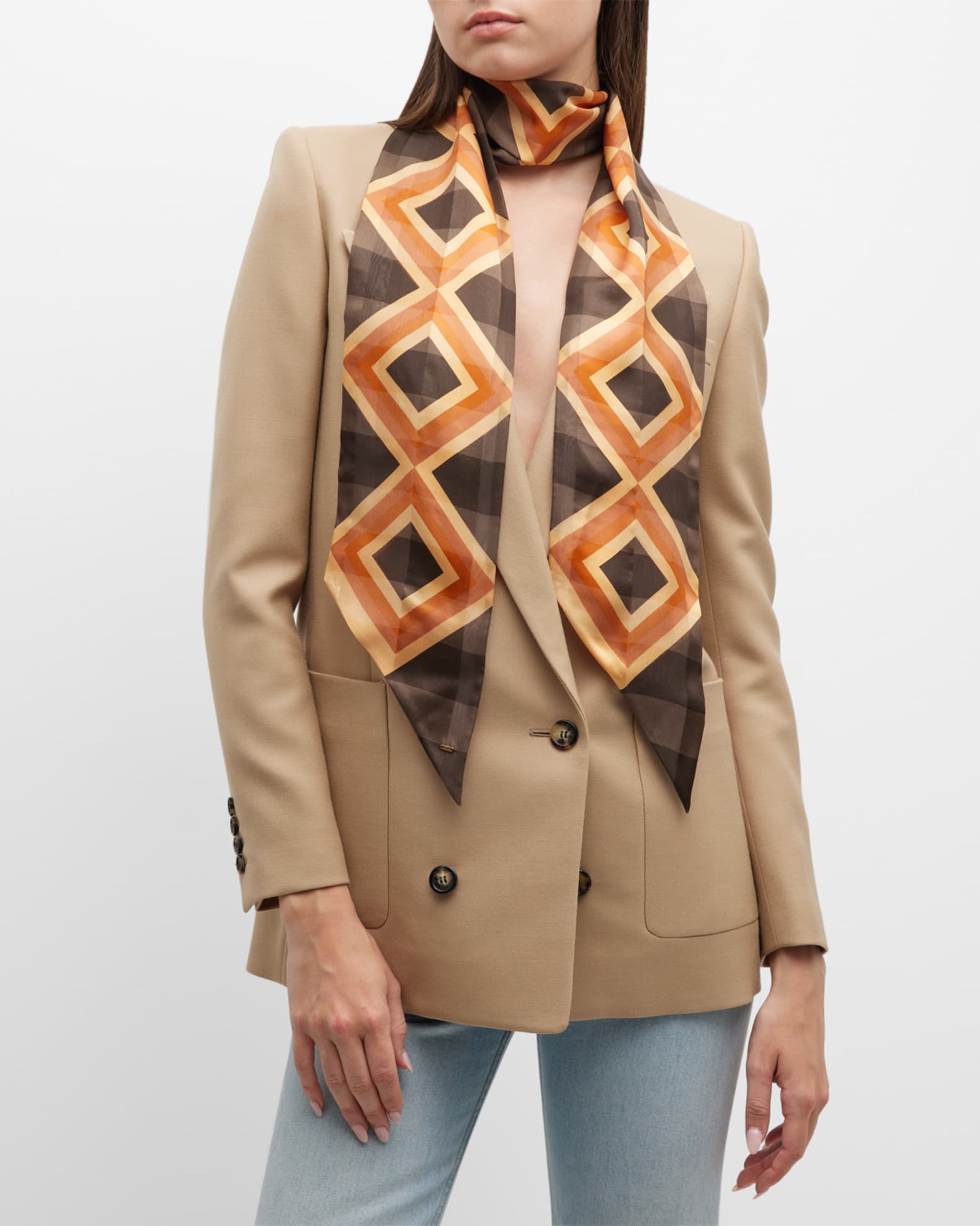 Saint Laurent Lavalliere Silk Leopard Print Scarf, $345, Nordstrom