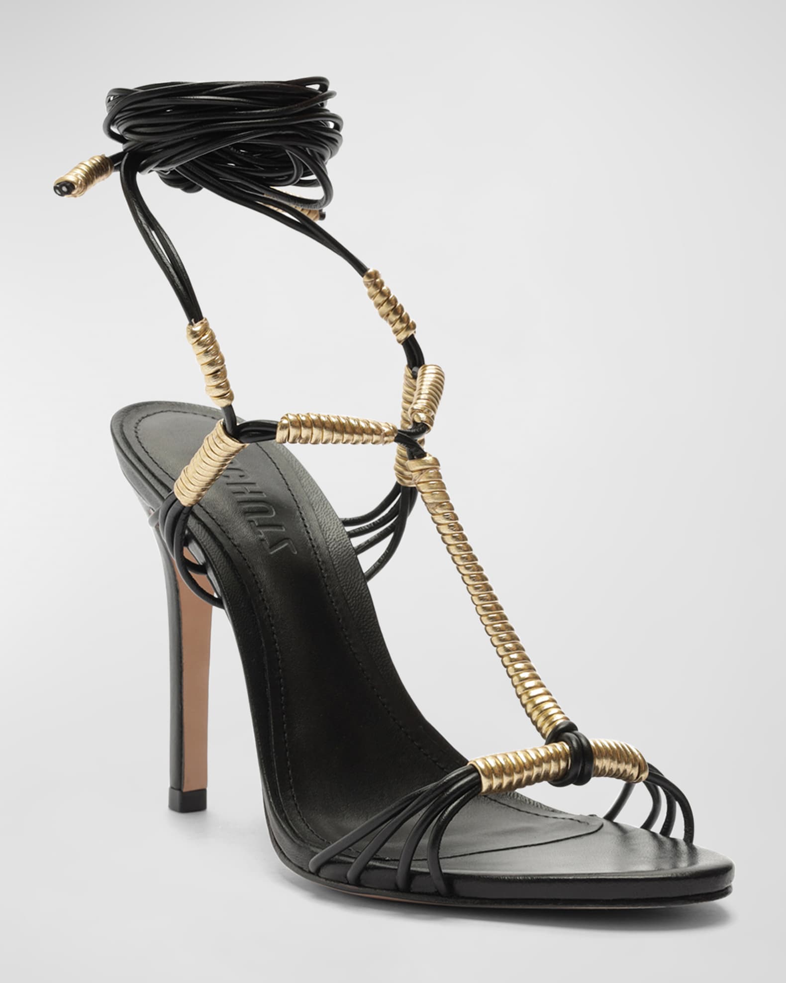 Schutz Amunet Beaded T-Strap Sandals | Neiman Marcus