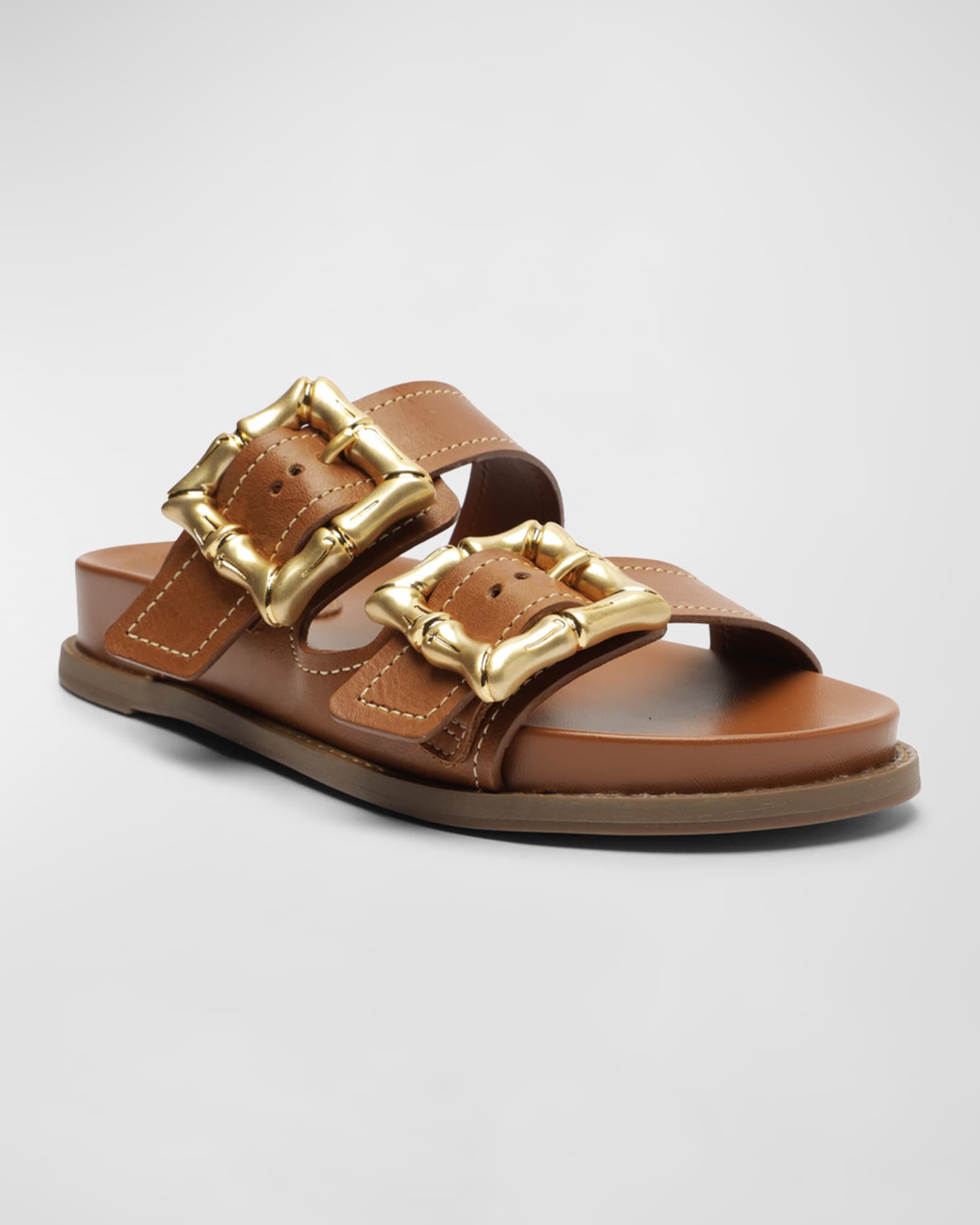 Schutz Enola DualBuckle Sporty Slide Sandals Neiman Marcus