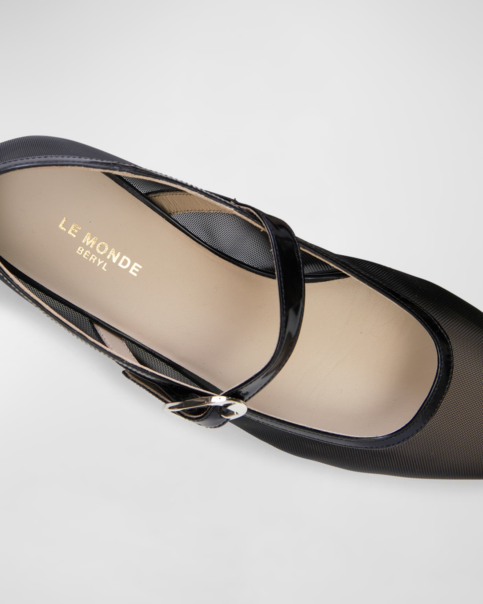 Mesh Mary Jane Ballerina Flats 1