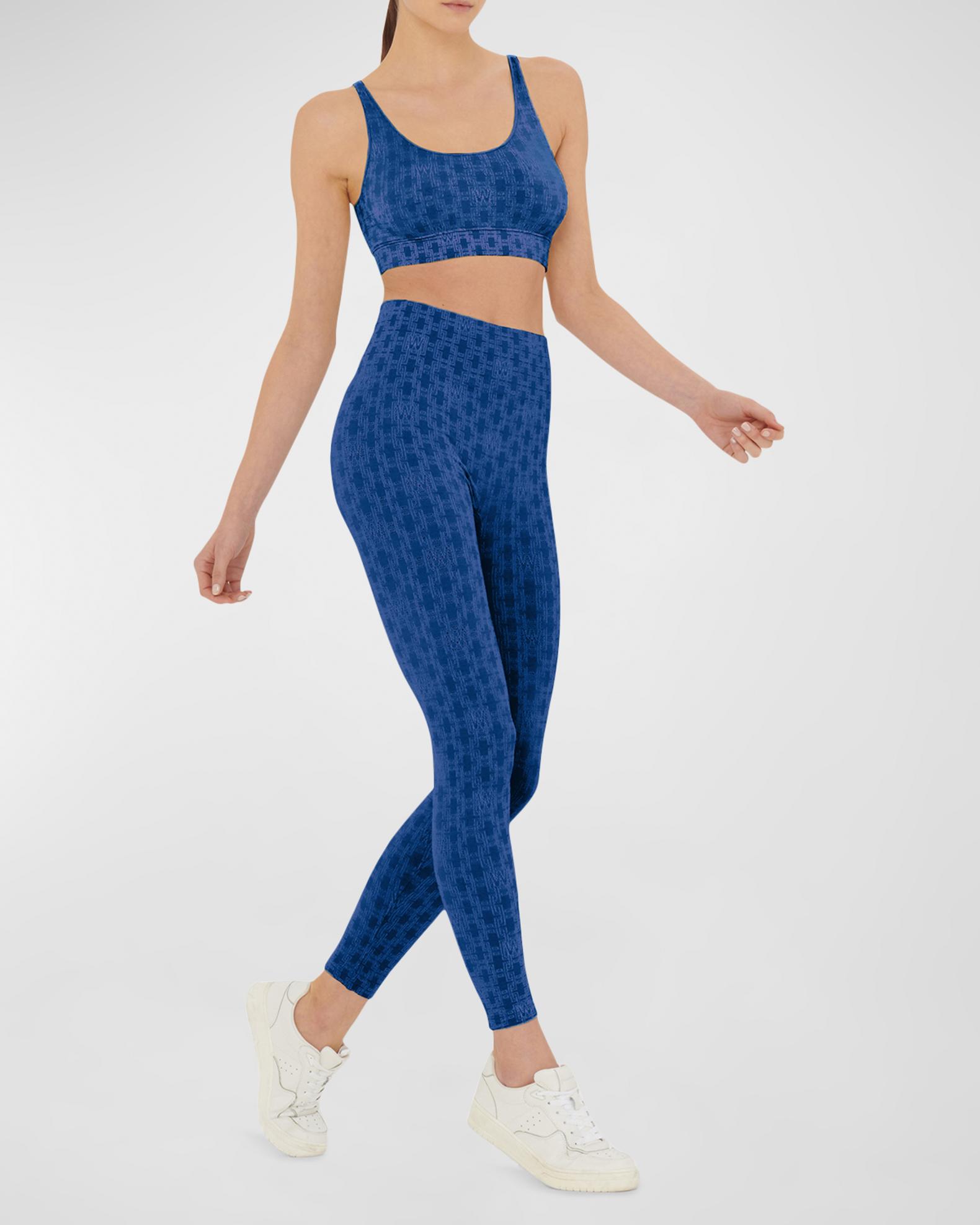 Leggings/Collants Wolford Vichy Bleu Nuit (Blue Ink) - Taille S - Neuf Avec étiquettes