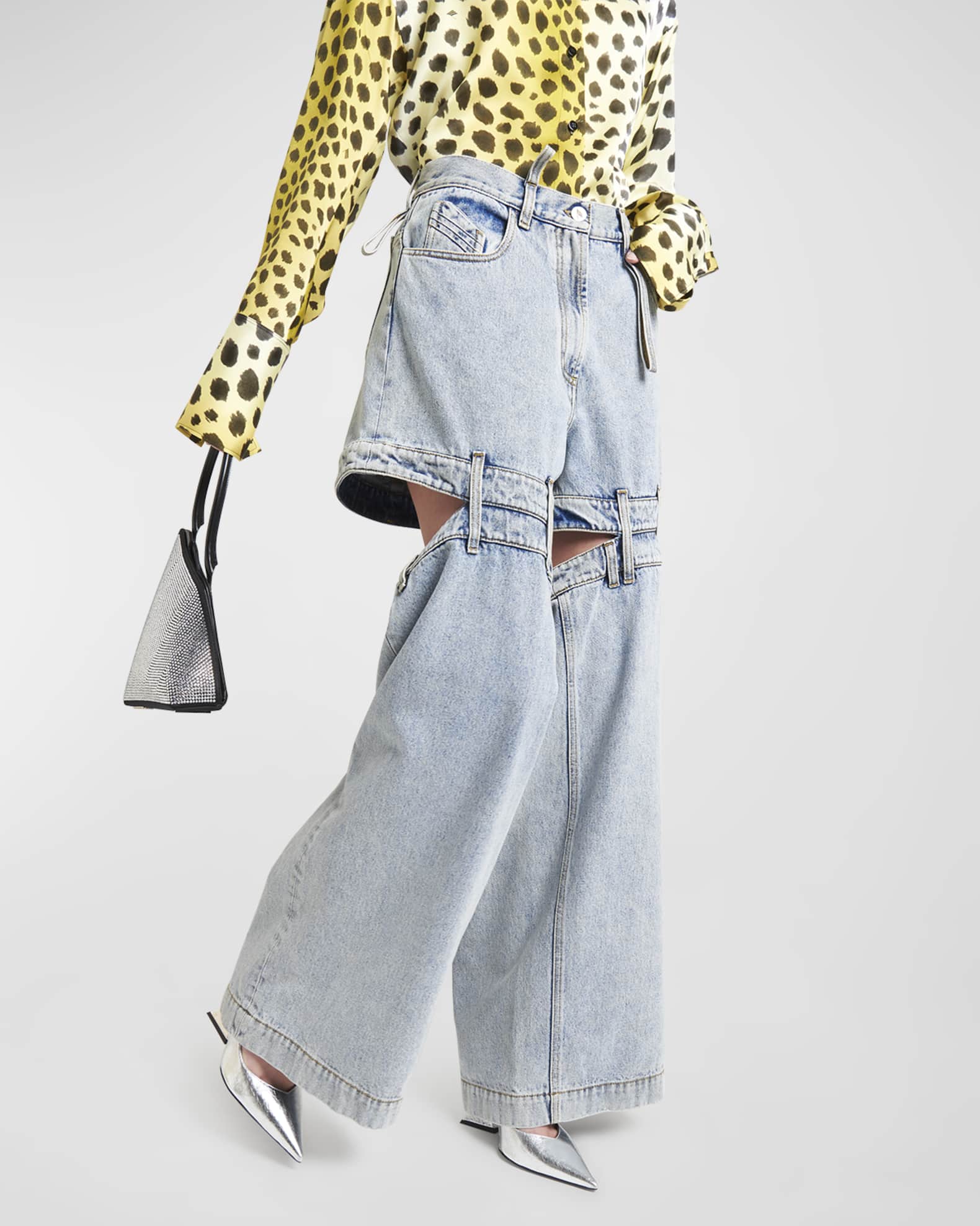 The Attico Multicolor Polyamide Casual Pants