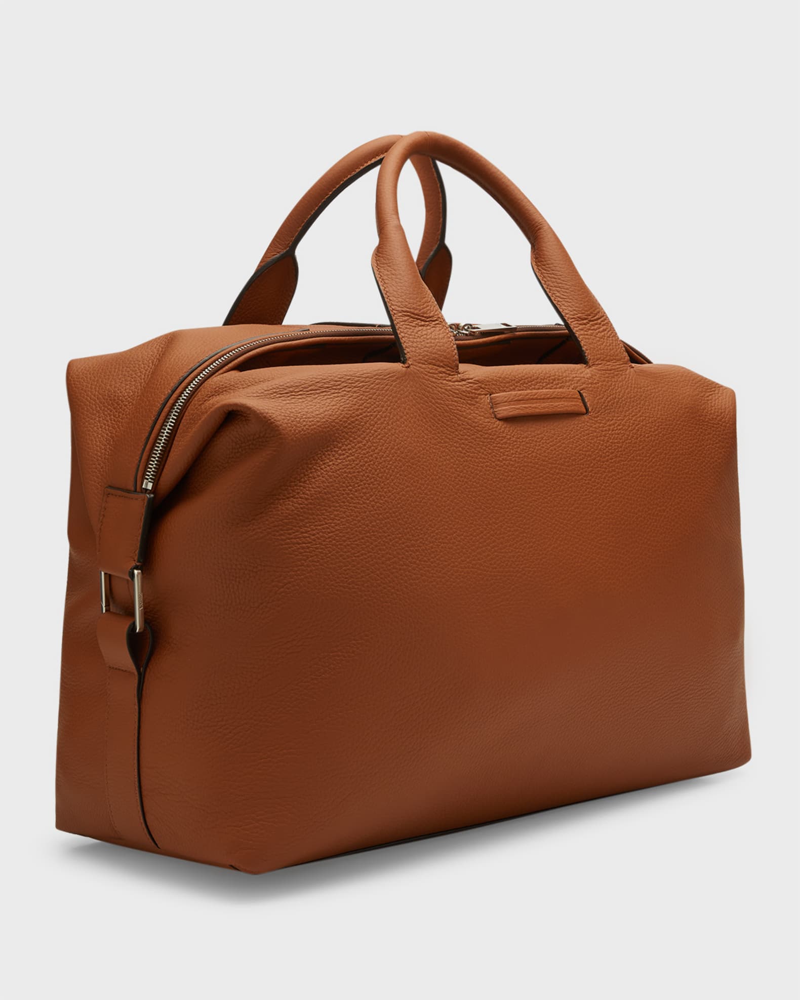 ZEGNA Men's Holdall Raglan Leather Duffle Bag Neiman Marcus