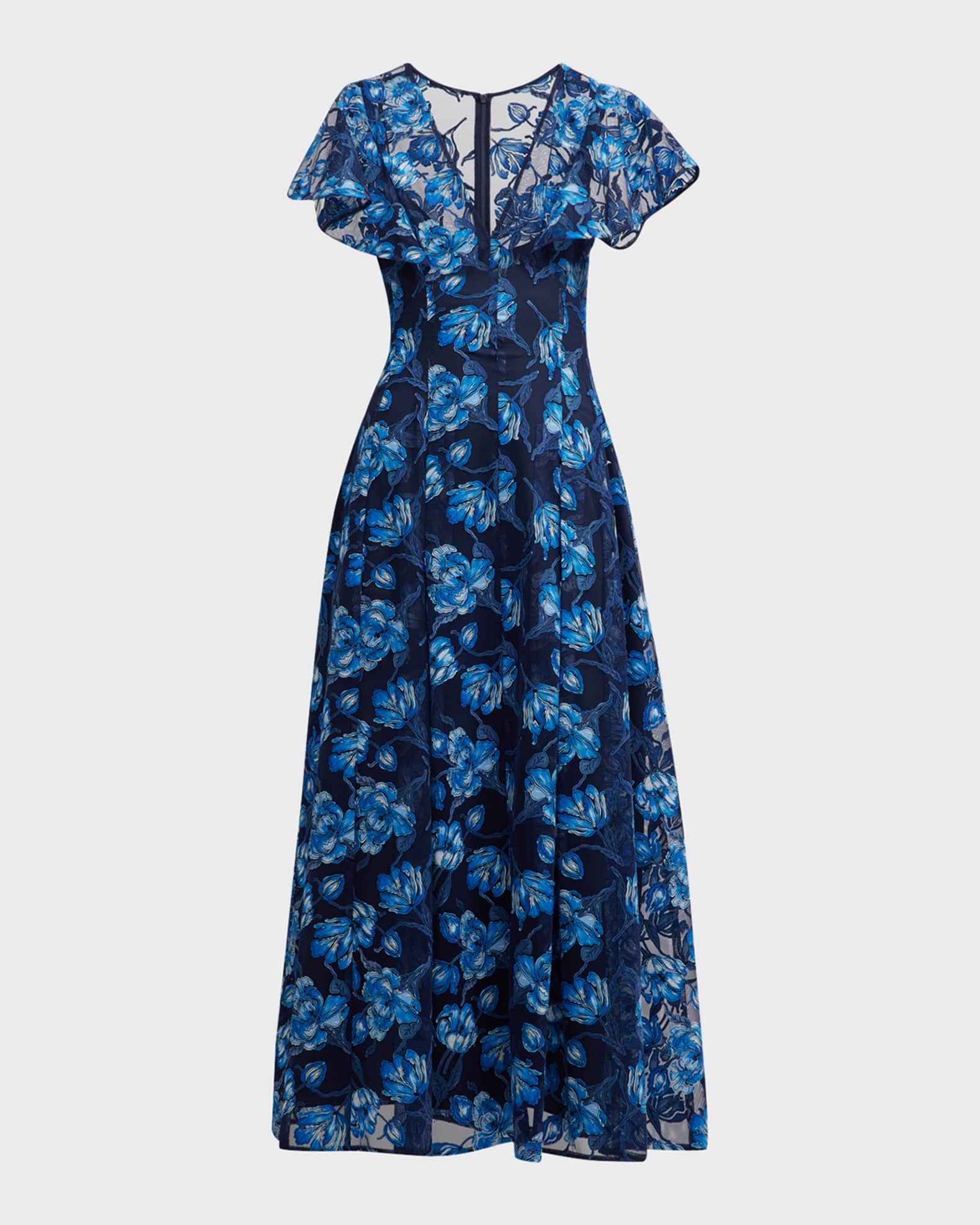 Lila | Floral V-Neck Tiered Midi Dress