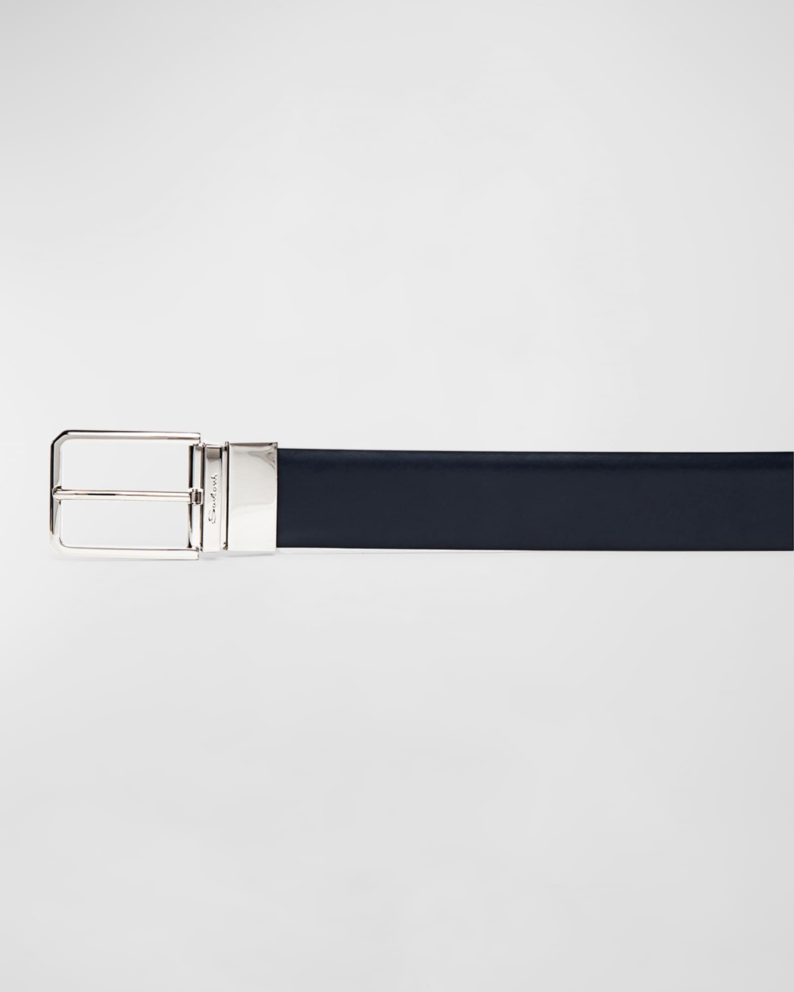 Santoni Men's Reversible Leather Belt Neiman Marcus