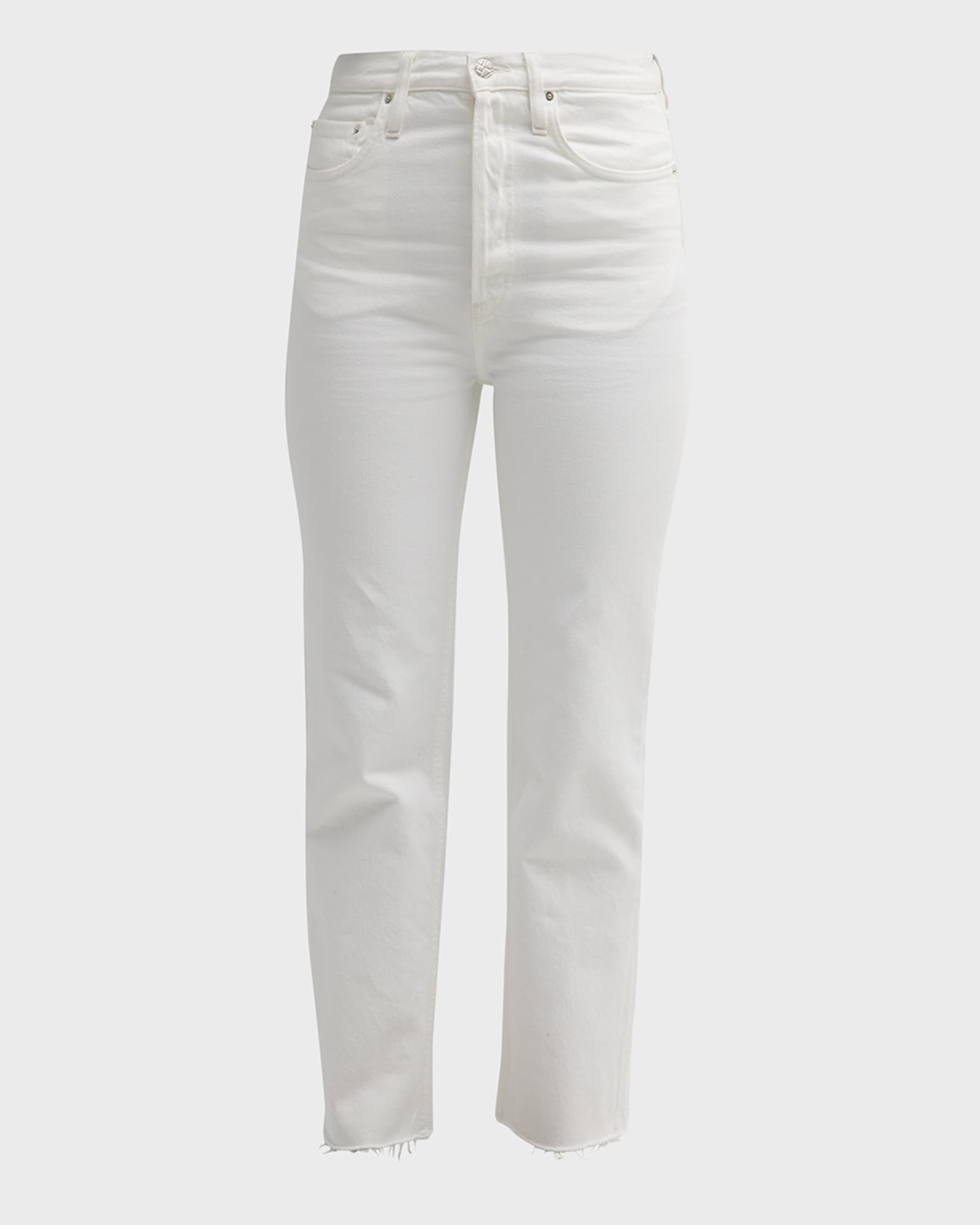 Toteme Classic Cut Straight-Leg Ankle Denim Jeans | Neiman