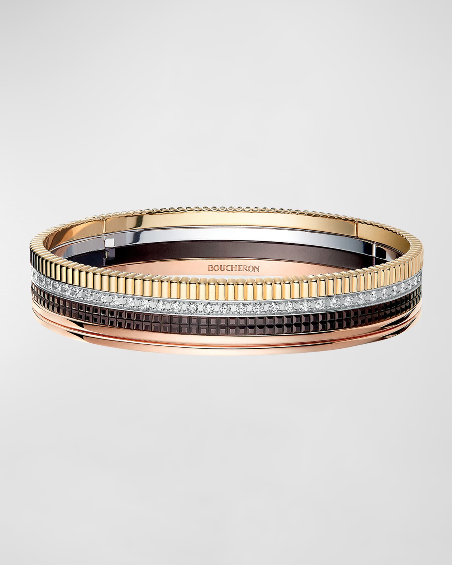 Quatre 18K Mixed Gold Diamond  Bangle 0