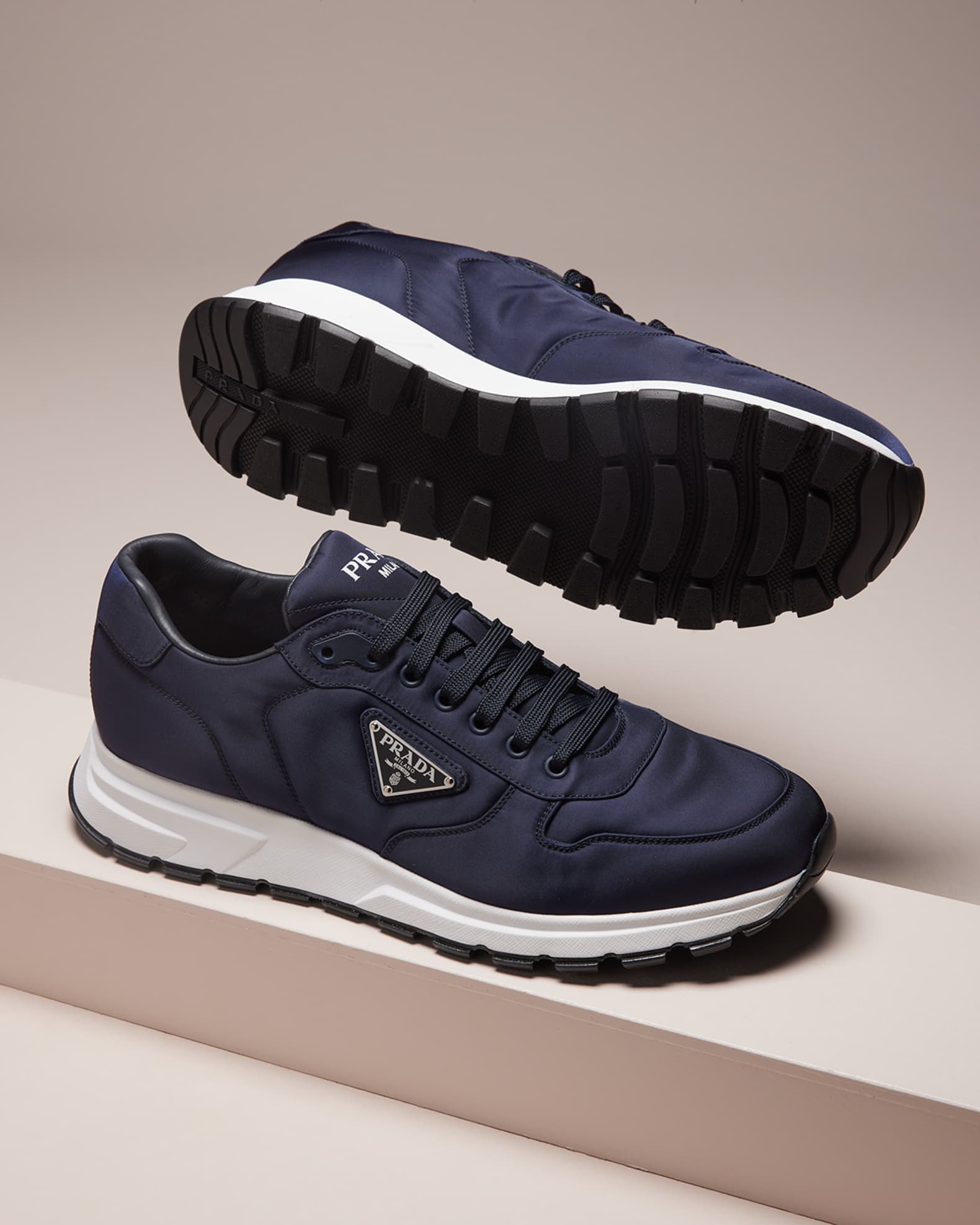 Navy prada sneakers top