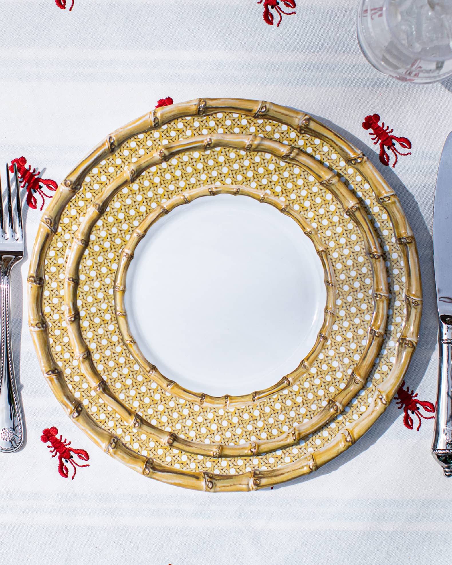Bamboo Caning Melamine Dinnerware Collection | Neiman Marcus