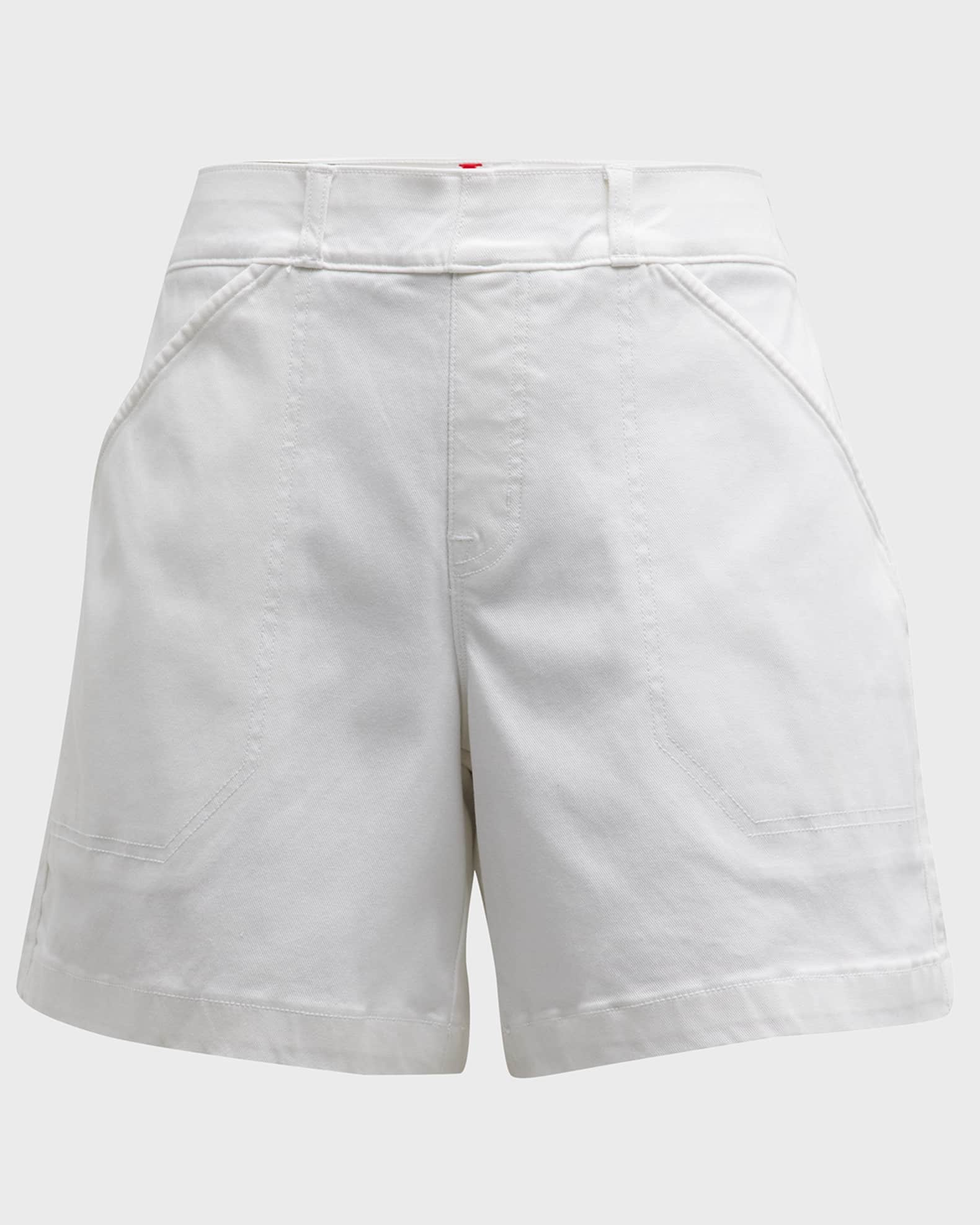 Spanx Stretch Cotton Twill Shorts Neiman Marcus