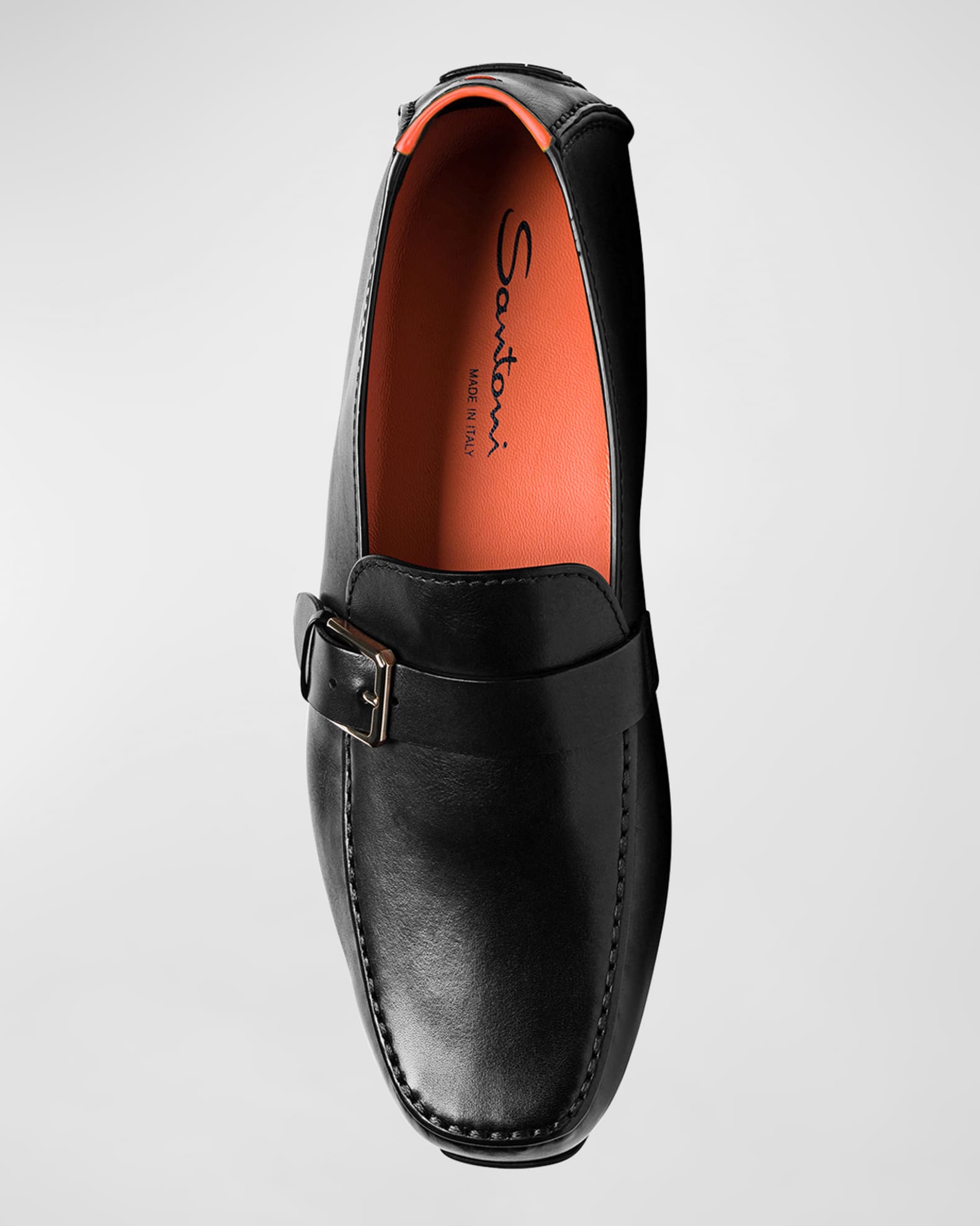 Santoni Men s Barbados Buckle Leather Drivers Neiman Marcus