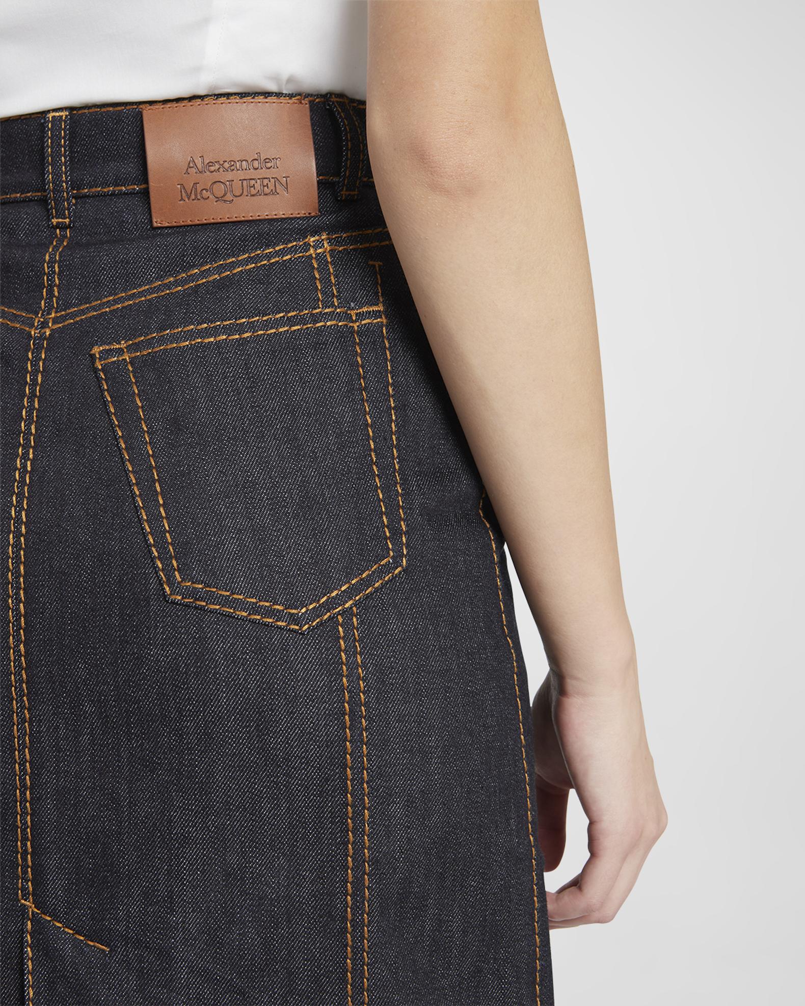 Jupe Maxi En Denim Alexander McQueen - Taille 44, Fabriquée En Italie, Parfait état