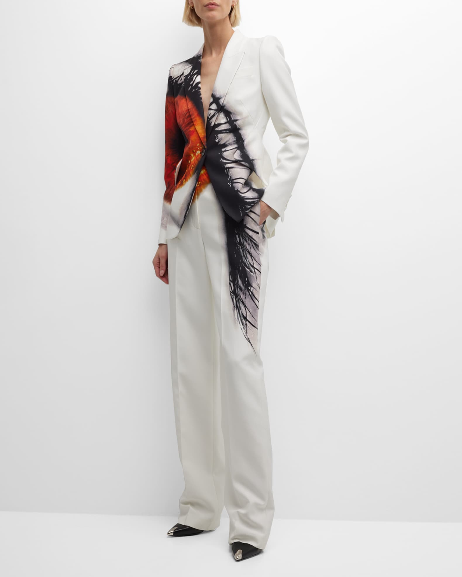 Iris-Print Single-Breasted Suit | Neiman Marcus