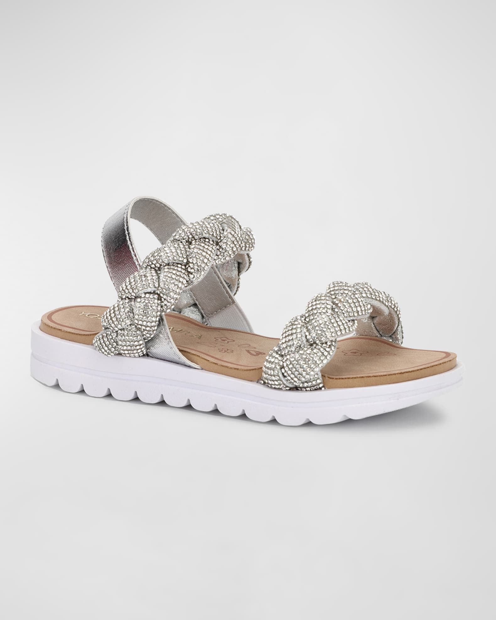 Girl's Miss Bradie Glam Faux Leather Sandals, Baby/Toddlers/Kids 1