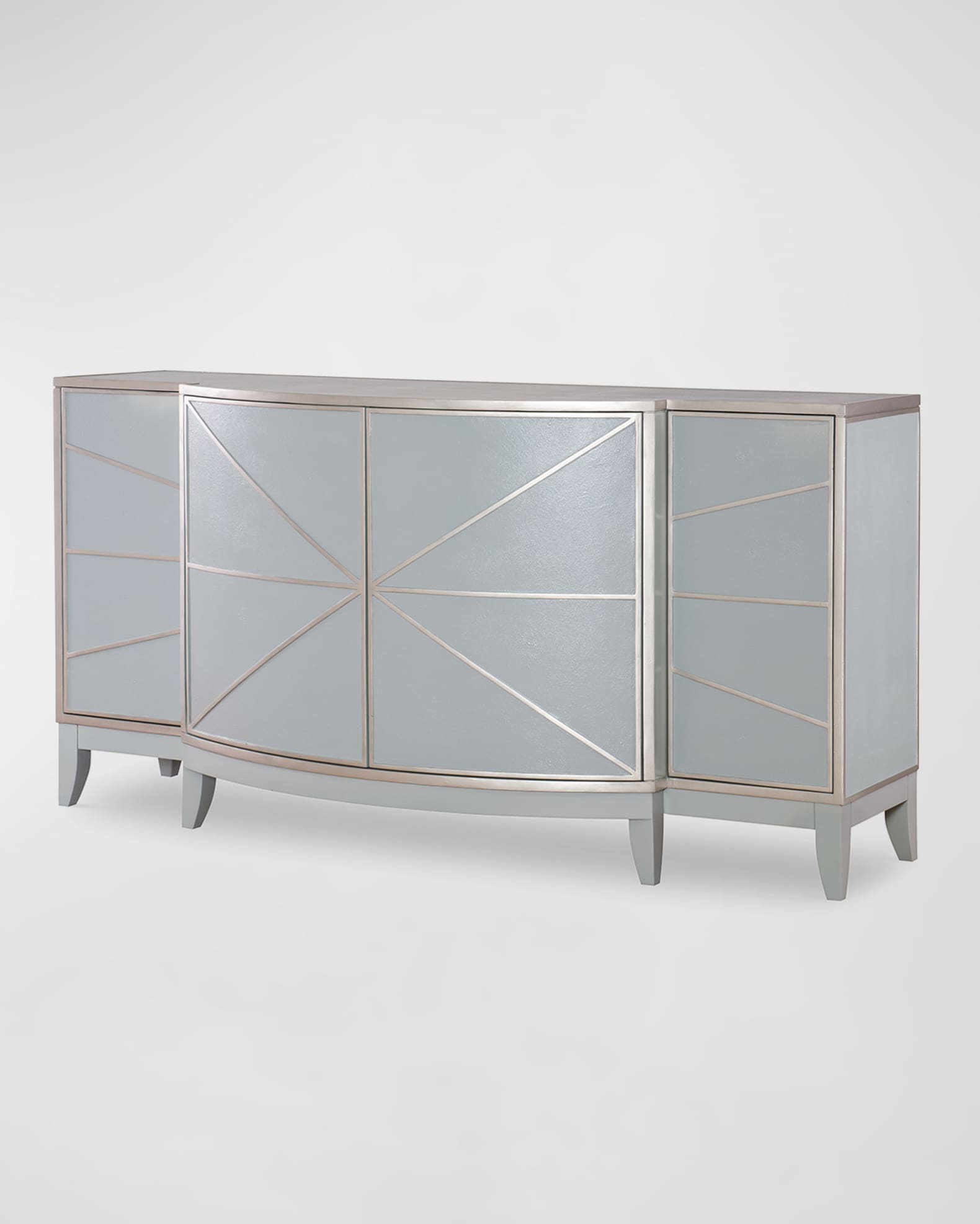 Starburst Faux Shagreen Credenza  0