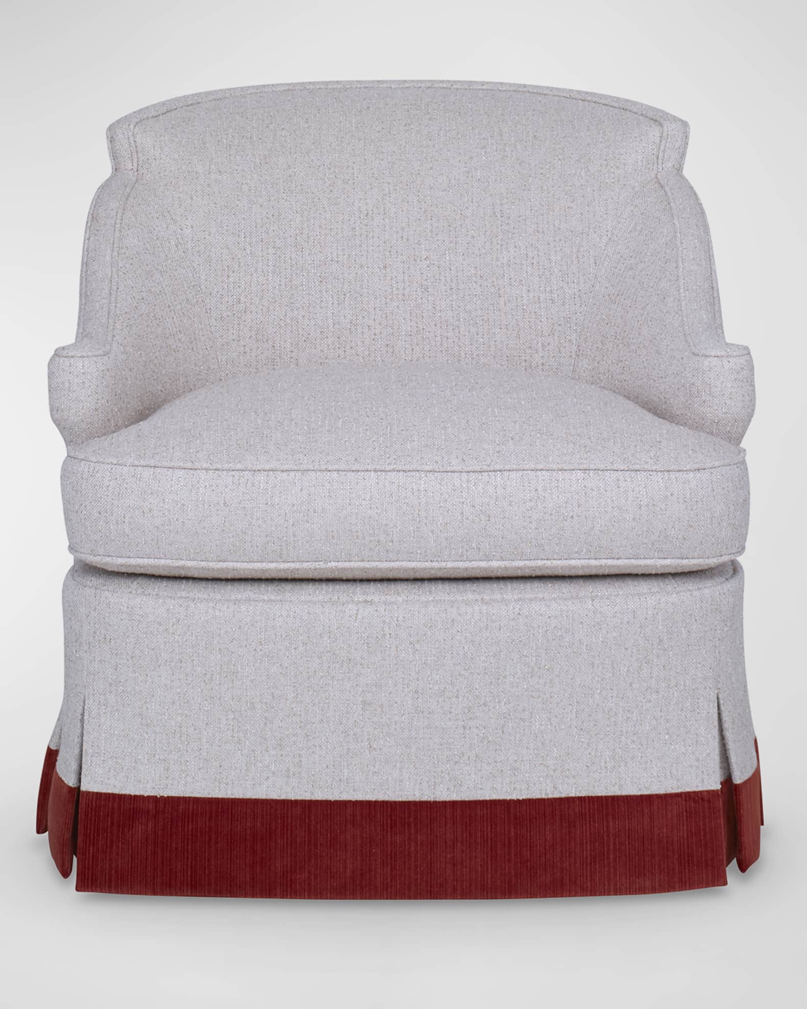 Barbara Skirted Swivel Chair 0