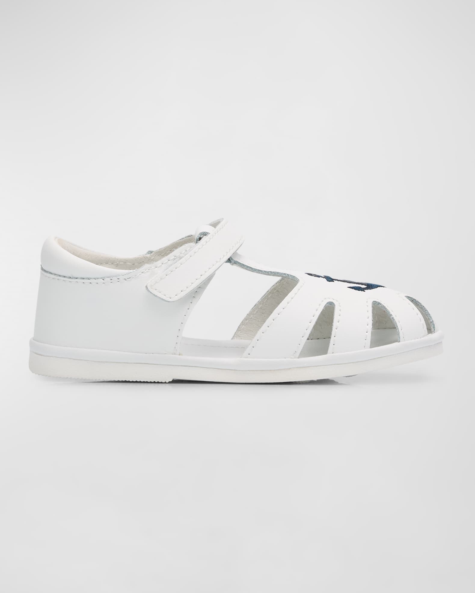 L'Amour Shoes Boy's Sawyer Nautical Caged Leather Sandals, Baby