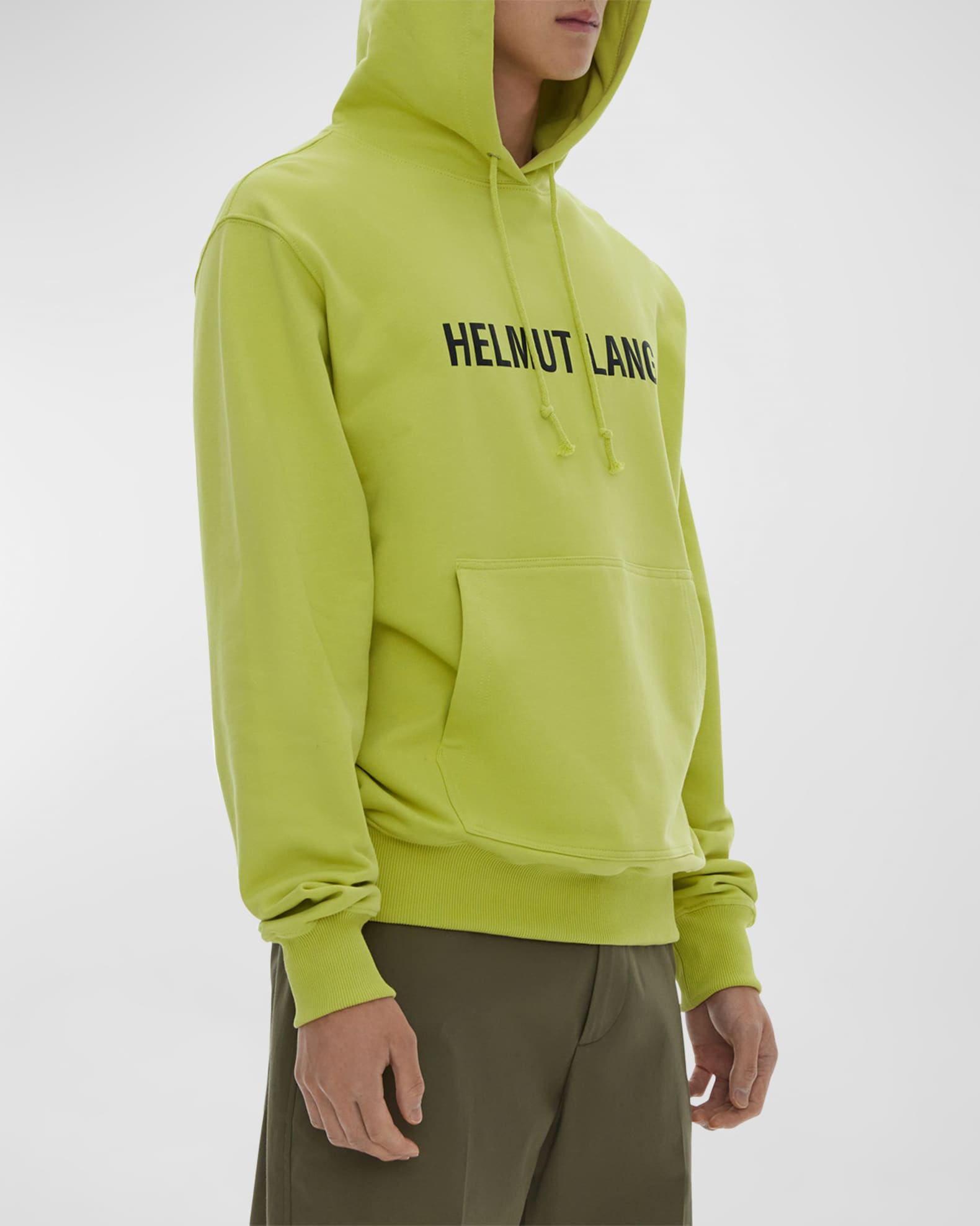 Helmut Lang Logo Printed Hoodie in Blue for Men