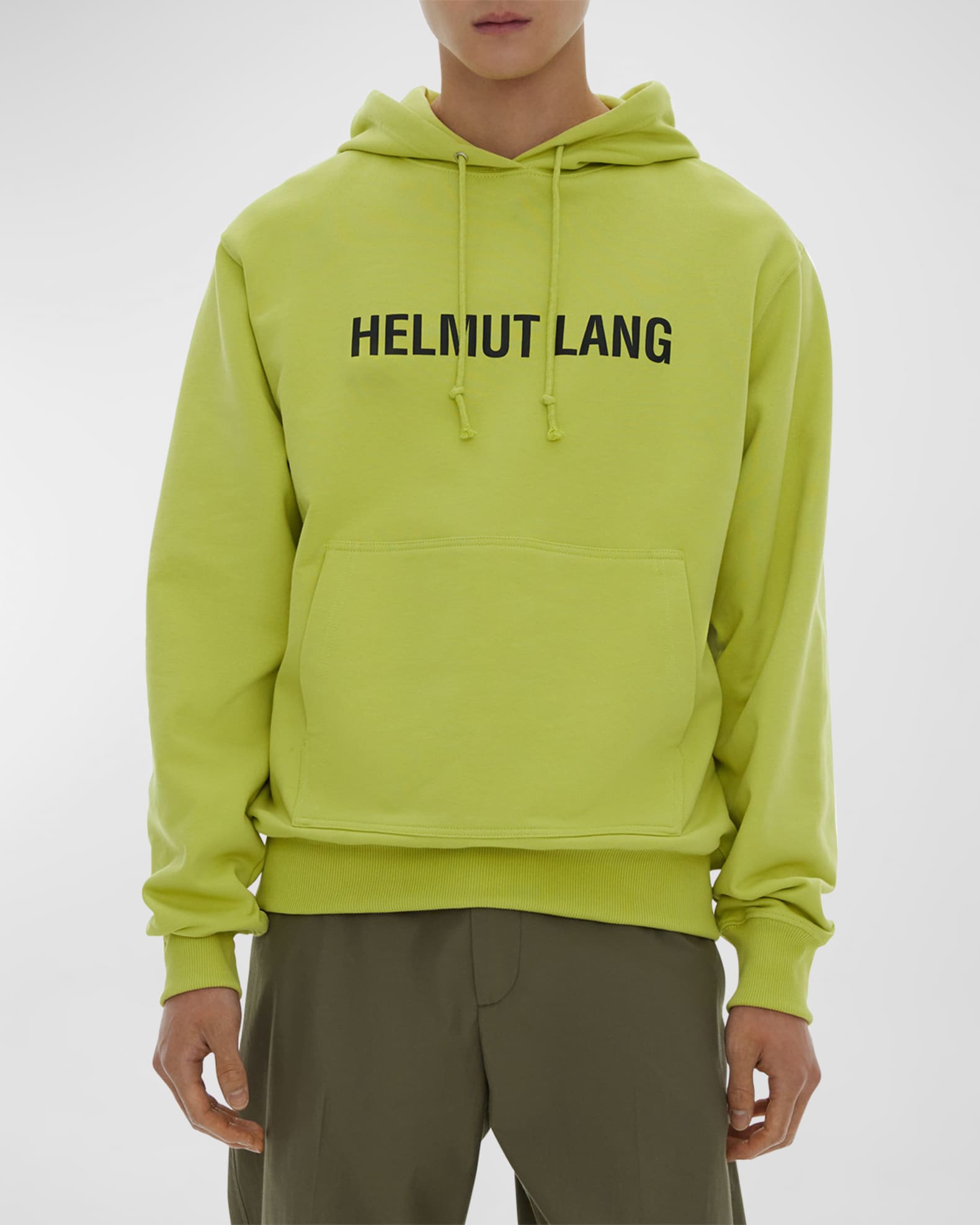 Helmut Lang Logo Printed Hoodie in Blue for Men