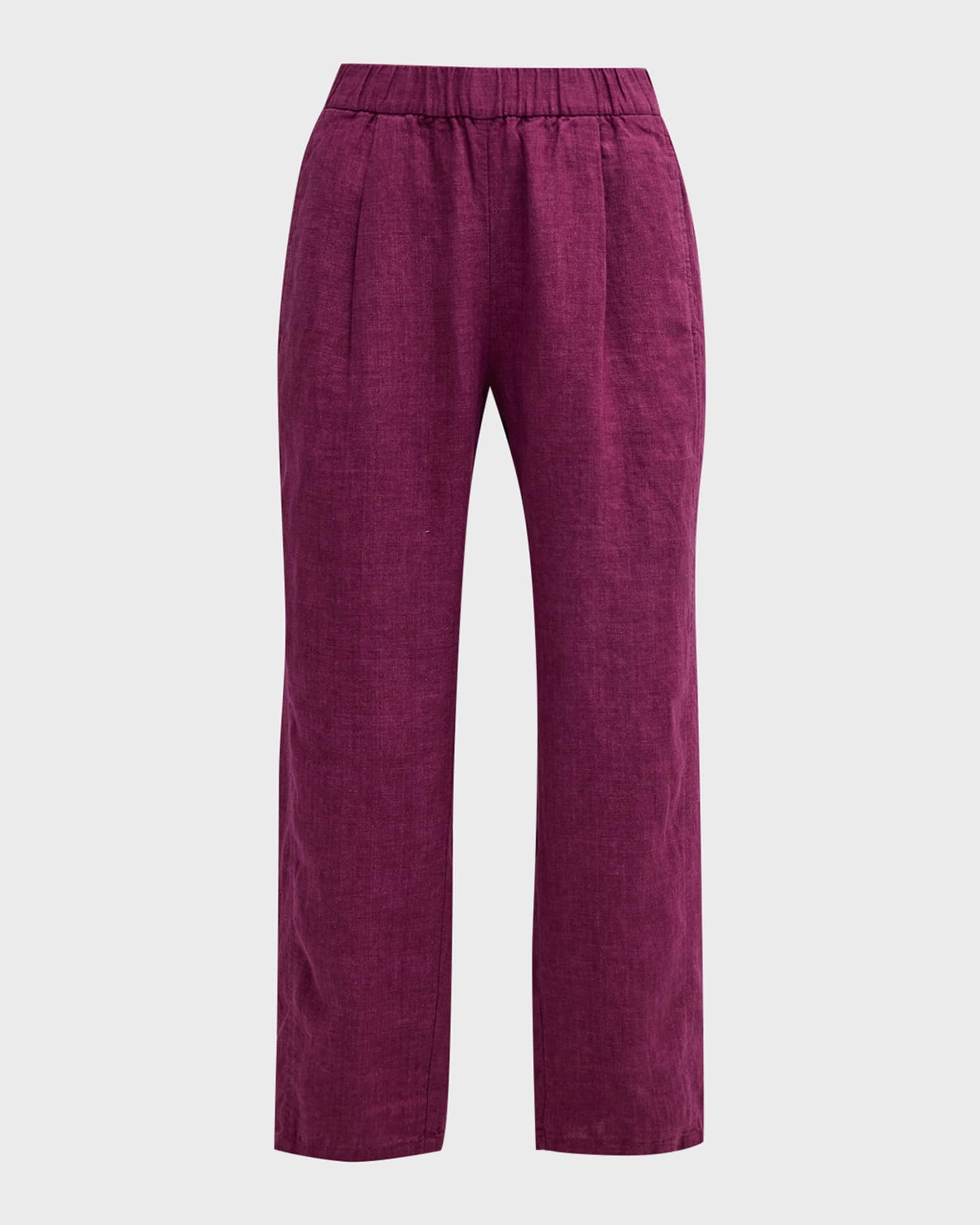 Eileen Fisher Petite Cropped Linen Lantern Pants Neiman Marcus