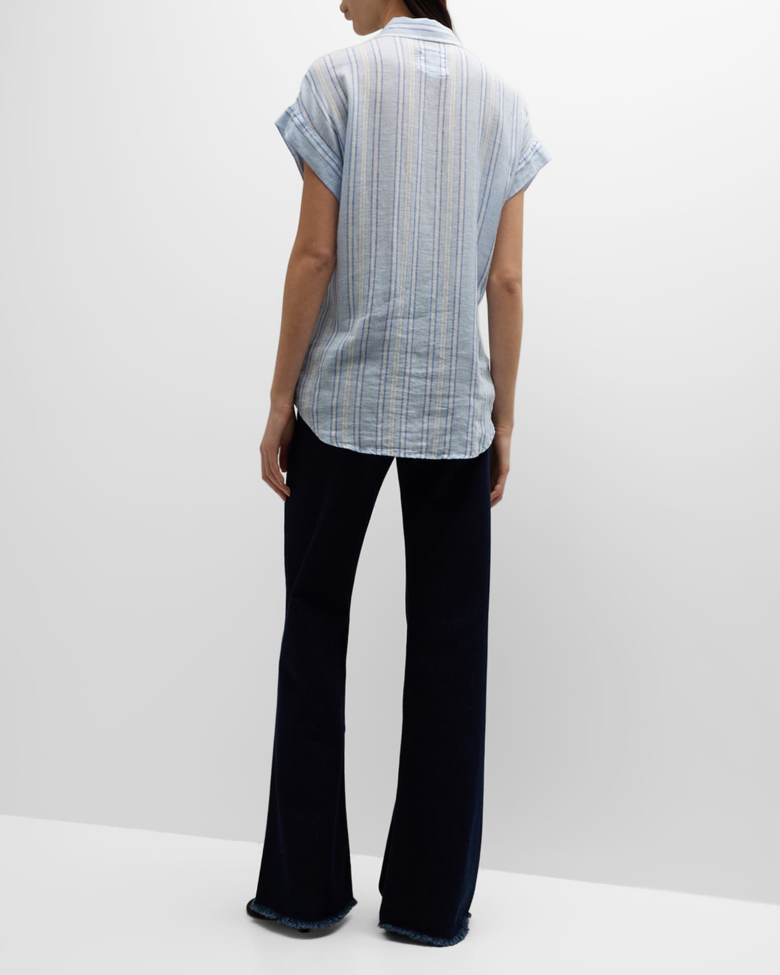 Rails Jamie Striped Button-Front Blouse | Neiman Marcus