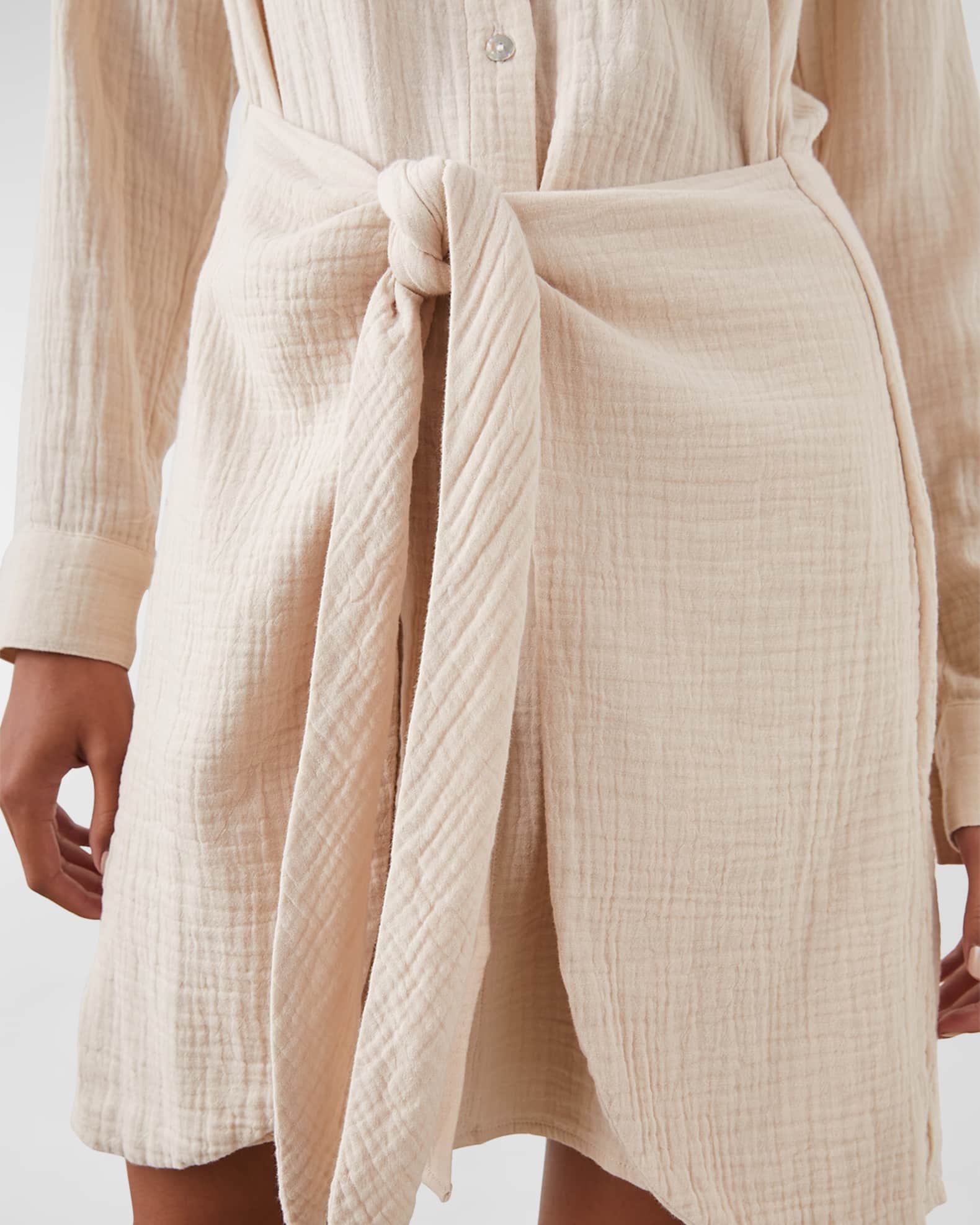 Rails Nadia Gauze Mini Shirtdress | Neiman Marcus