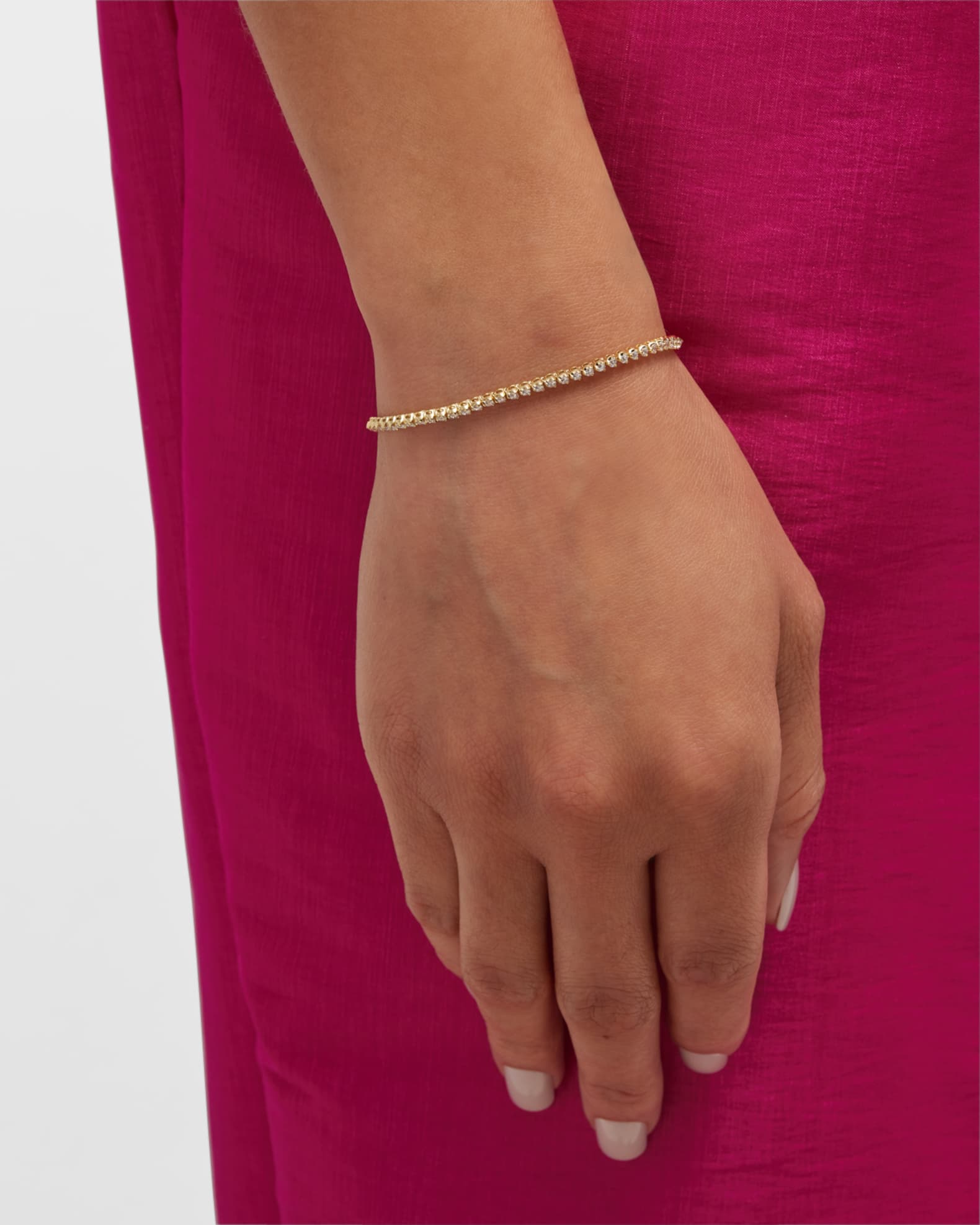 18K Yellow Gold Diamond Tennis Bracelet, 1.6tcw 1