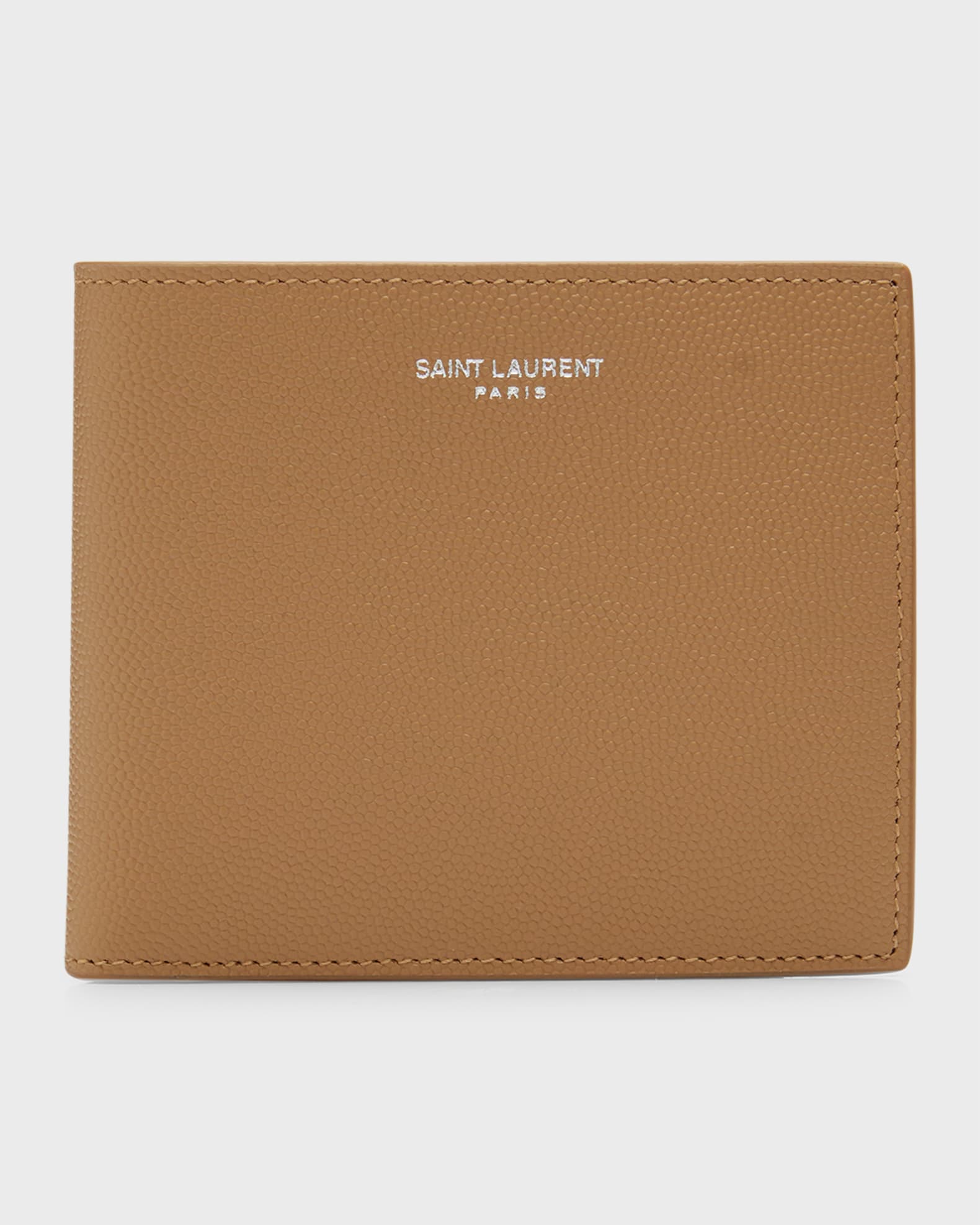 Saint Laurent Monogram Bifold Wallet - Brown - One Size