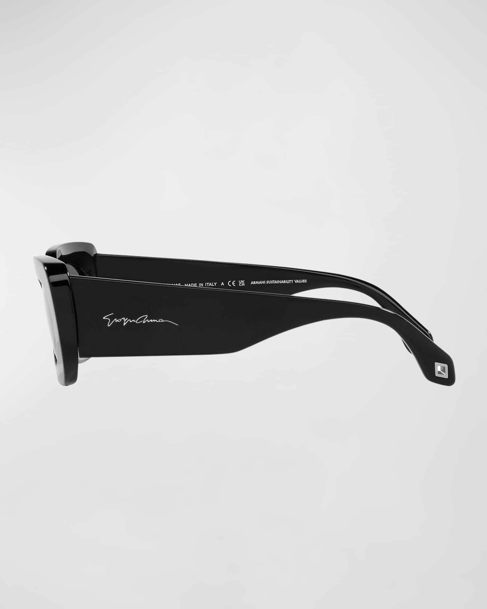 Giorgio Armani Black Acetate Sunglasses