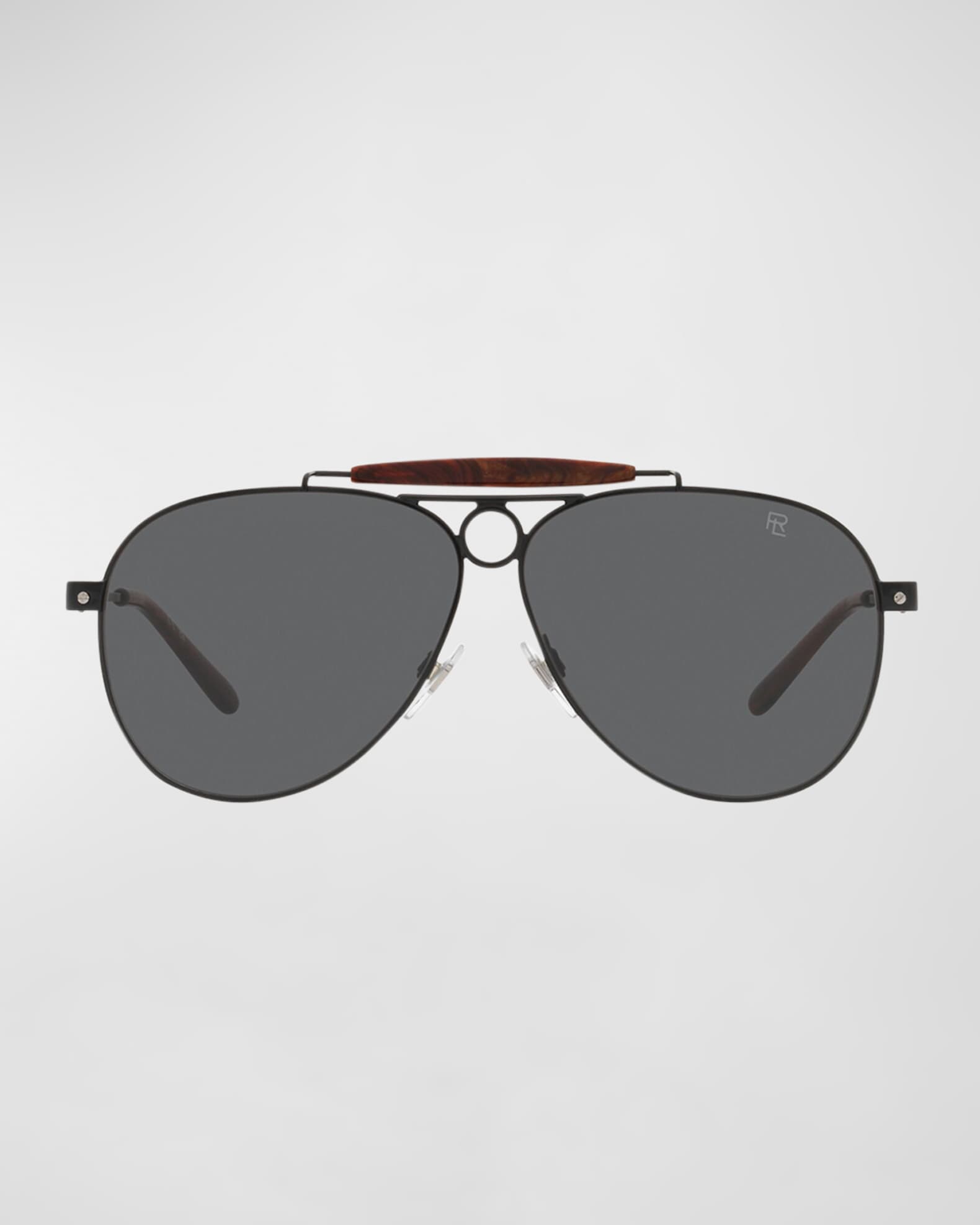 RL Logo Metal Aviator Sunglasses  0